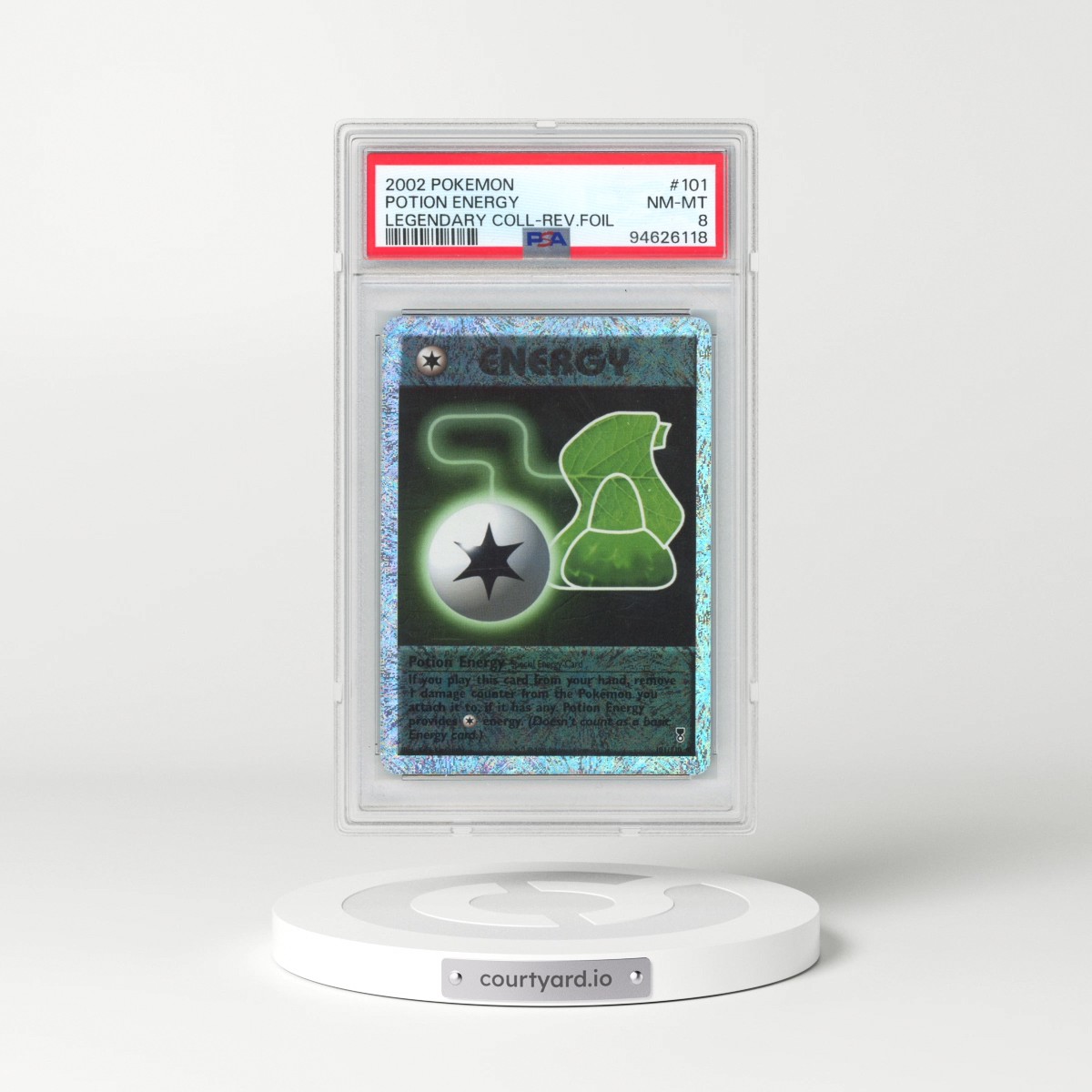 2002 Pokémon Legendary Collection #101 Potion Energy - Reverse Foil (PSA 8 NM-MT)
