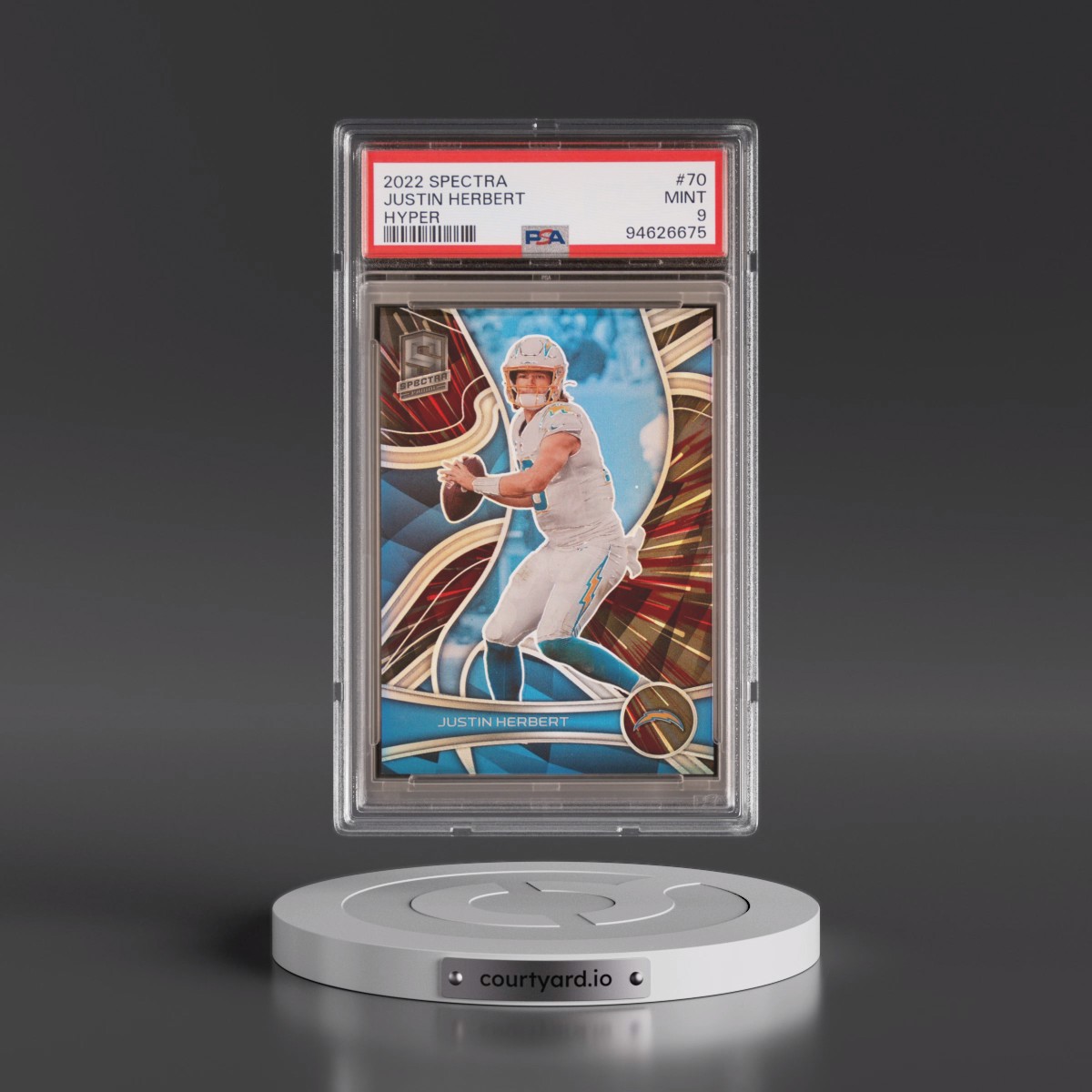 2022 Panini Spectra Justin Herbert - Hyper #70 PSA 9