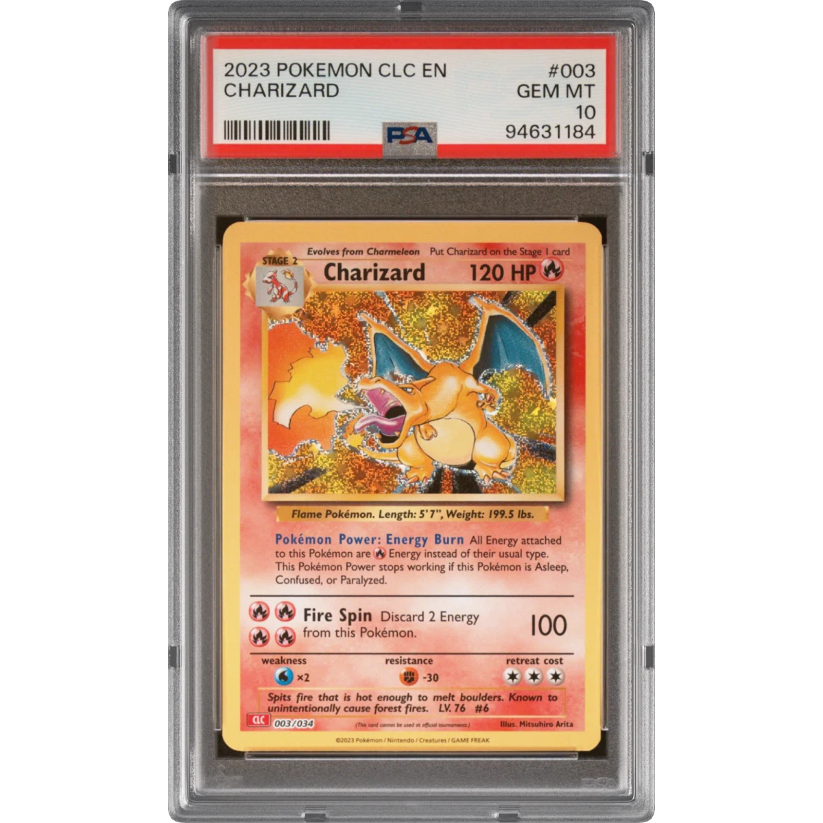 2023 Pokémon Clc-Trading Card Game Classic Charizard & HO-Oh EX Deck #003 Charizard (PSA 10 GEM MINT)