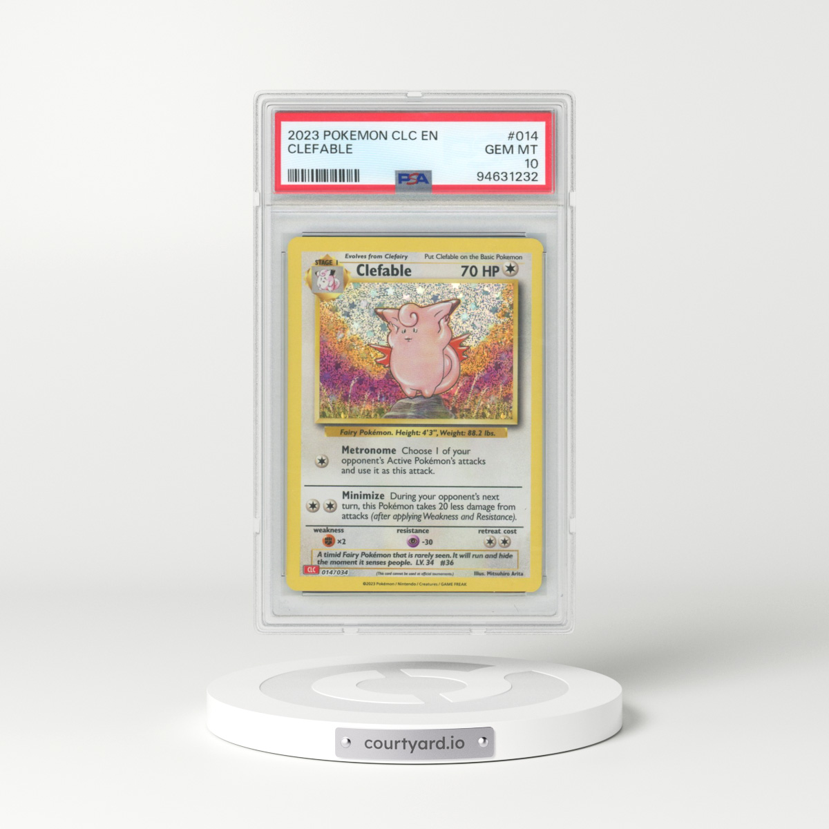 2023 Pokémon Clc-Trading Card Game Classic Charizard & HO-Oh EX Deck #014 Clefable (PSA 10 GEM MINT)