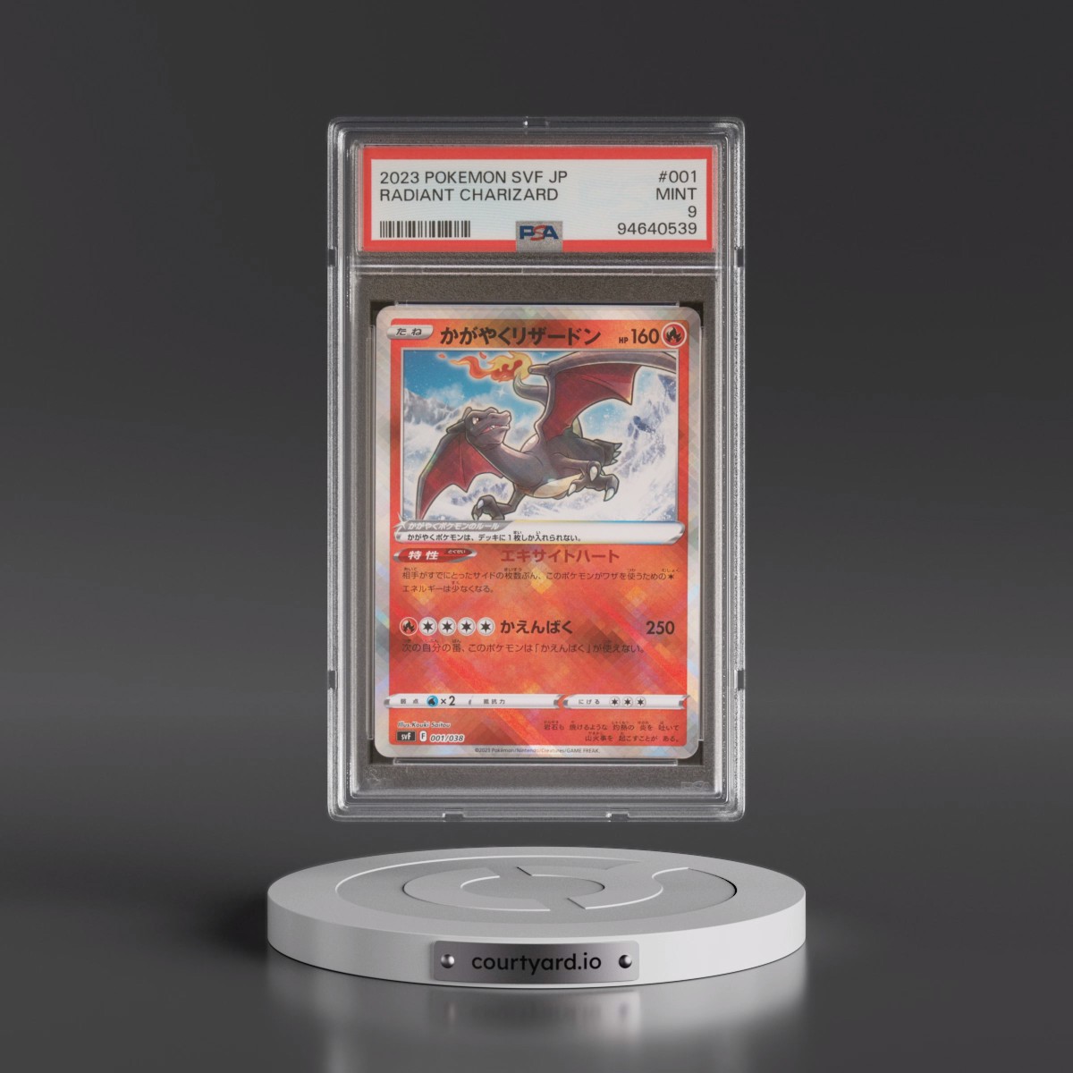 2023 Pokémon Svf-Ruler of the Black Flame Deck Build Box #001 Radiant Charizard - Holo (PSA 9 MINT)