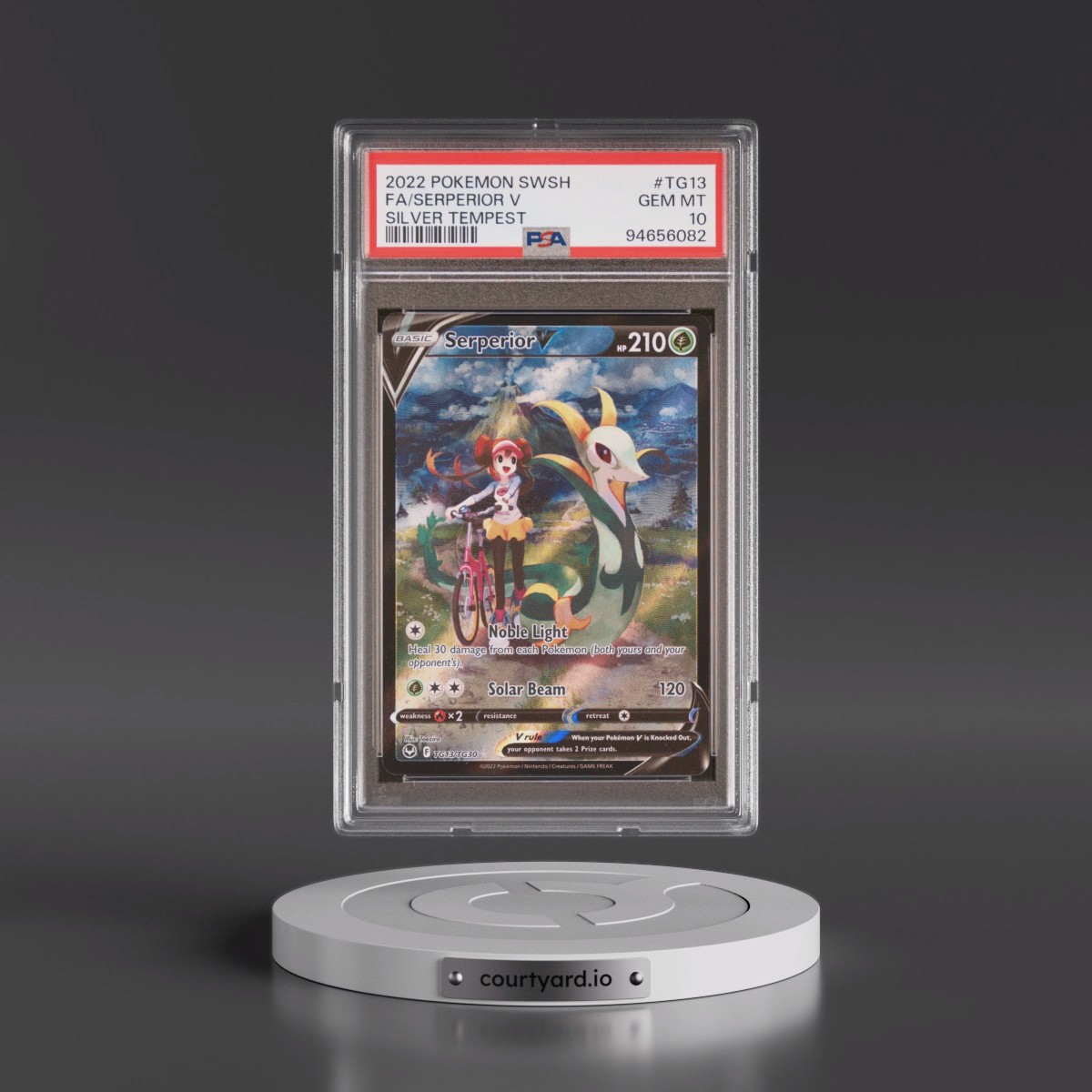 2022 Pokémon Sword & Shield Silver Tempest #TG13 Serperior V - Holo Full Art (PSA 10 GEM MINT)