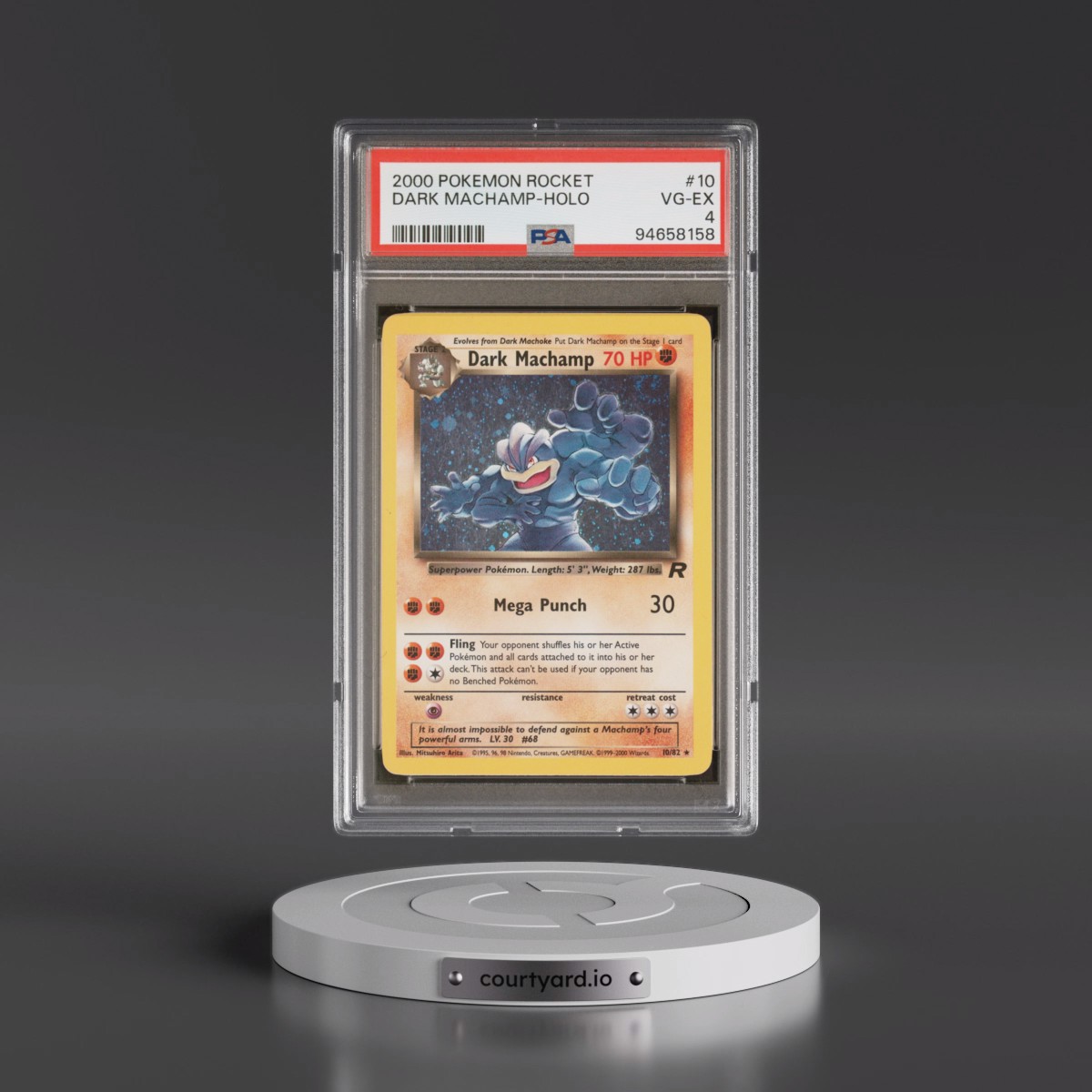 2000 Pokémon Rocket Dark Machamp - Holo #10 PSA 4