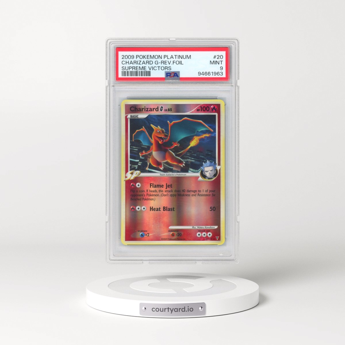 2009 Pokémon Platinum Supreme Victors #20 Charizard G - Reverse Foil (PSA 9 MINT)