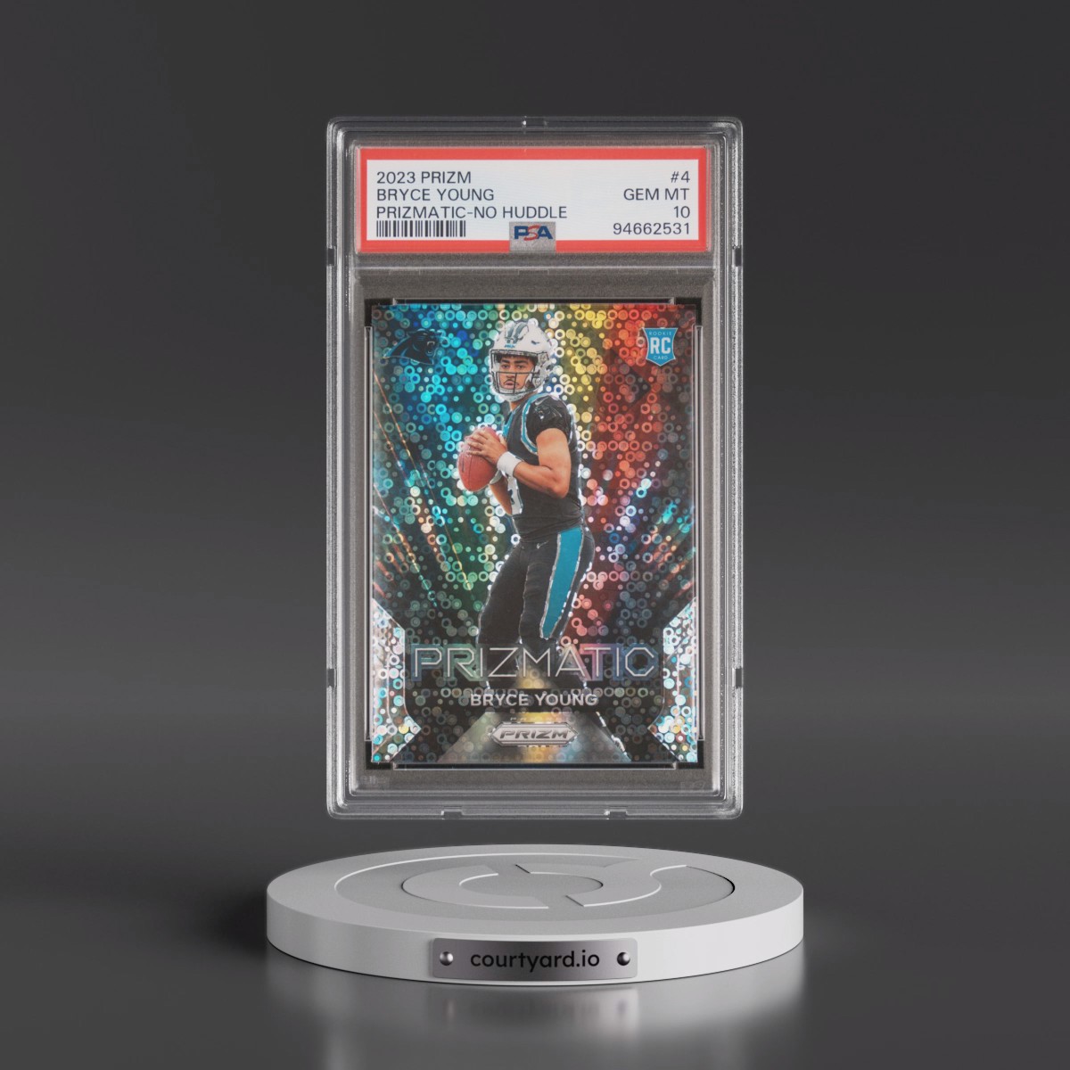 2023 Panini Prizm Prizmatic Bryce Young - No Huddle #4 PSA 10
