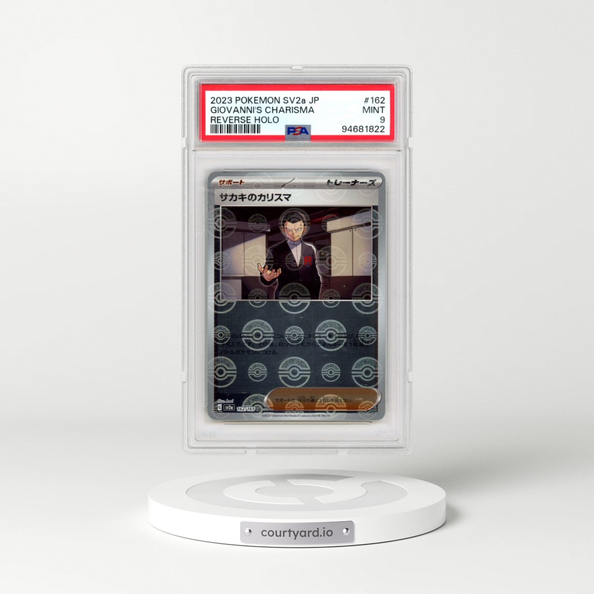 2023 Pokémon Sv2a-Pokemon 151 #162 Giovanni's Charisma - Reverse Holo (PSA 9 MINT)