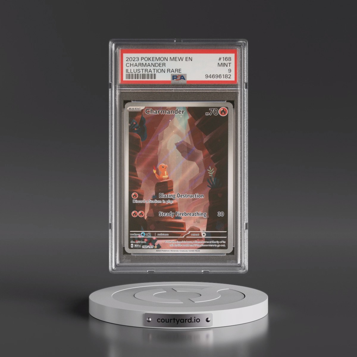 2023 Pokémon Mew EN-151 #168 Charmander - Illustration Rare (PSA 9 MINT)