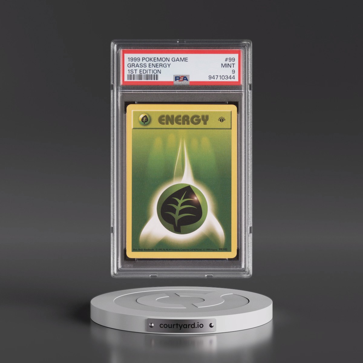 1999 Pokémon Game #99 Grass Energy - 1st Edition (PSA 9 MINT)