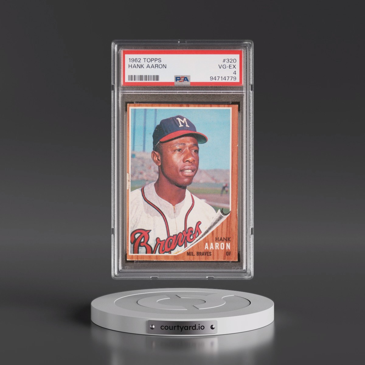 1962 Topps #320 Hank Aaron (PSA 4 VG-EX)