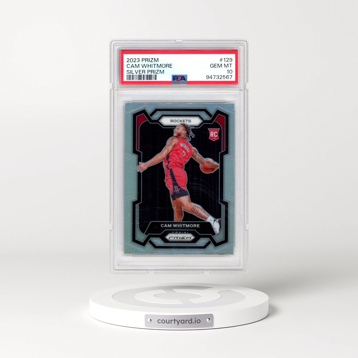 2023 Panini Prizm #129 Cam Whitmore - Silver Prizm (PSA 10 GEM MINT)