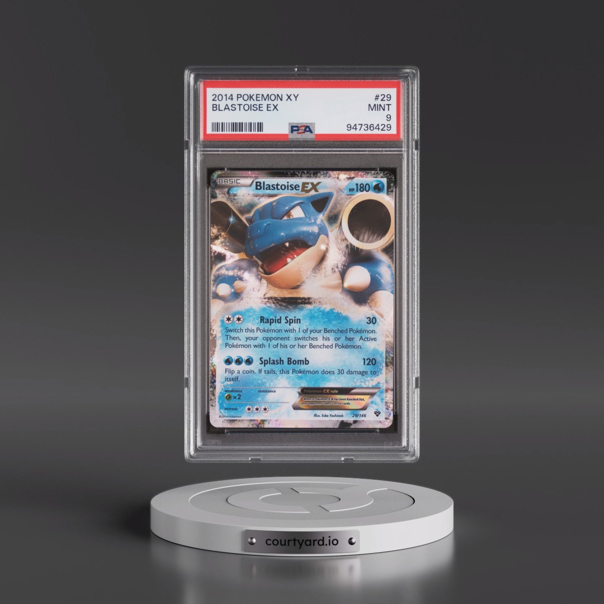2014 Pokémon XY #29 Blastoise EX - Holo (PSA 9 MINT)