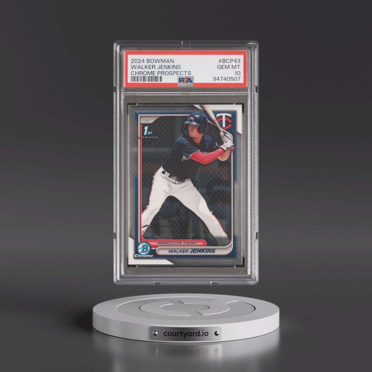 2024 Bowman Chrome Prospects #BCP43 Walker Jenkins (PSA 10 GEM MINT)