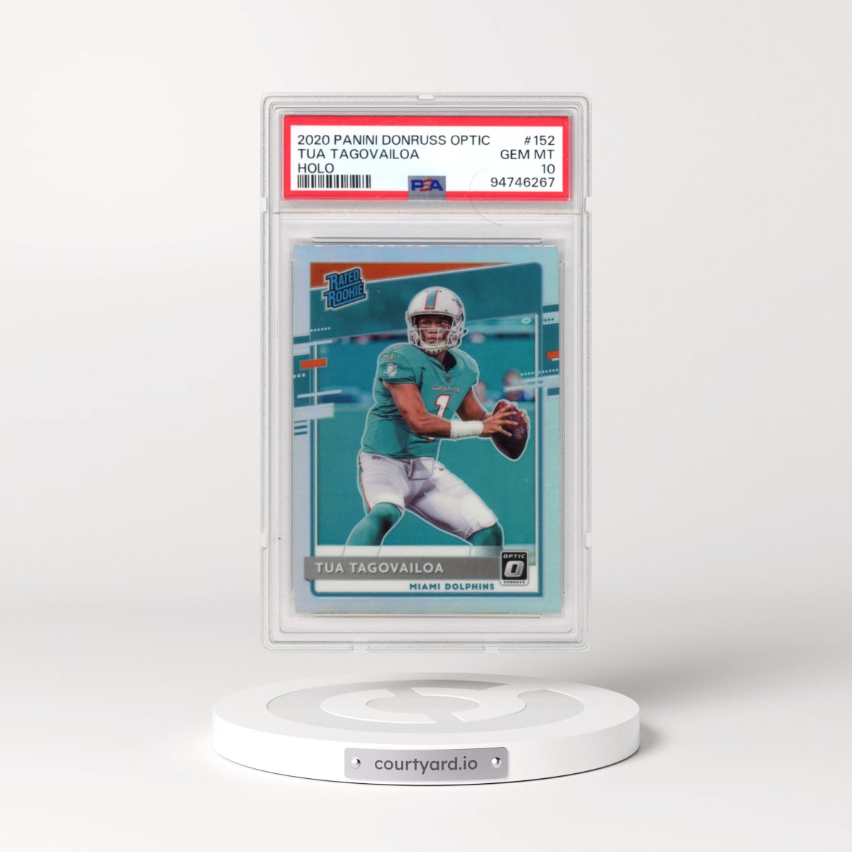 2020 Panini Donruss Optic #152 Tua Tagovailoa - Holo (PSA 10 GEM MINT)