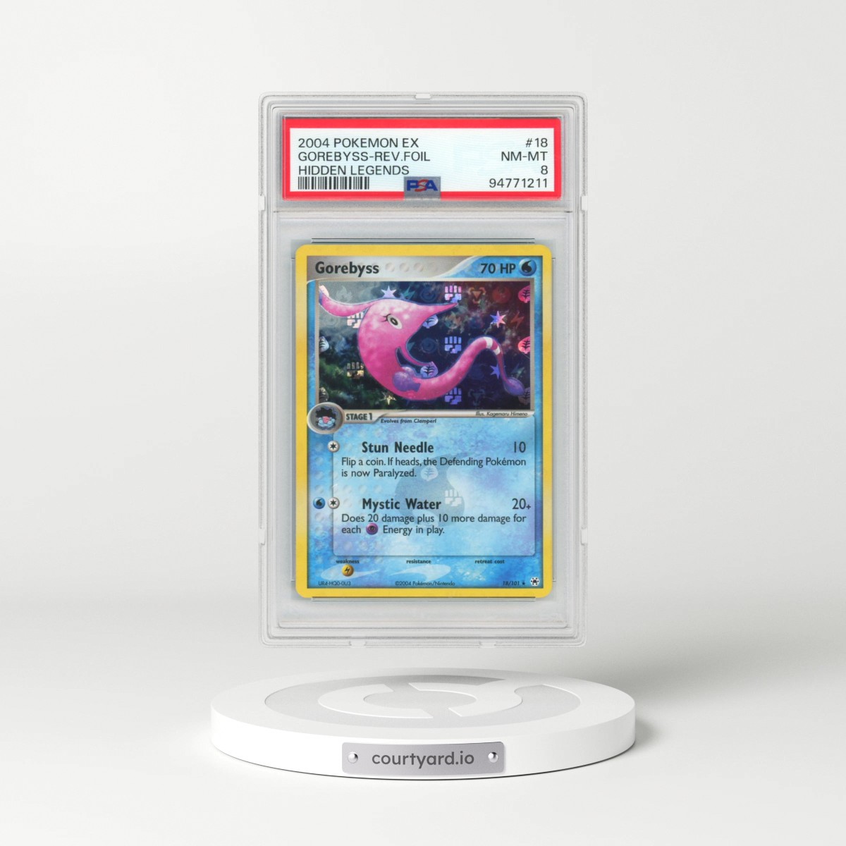 2004 Pokémon EX Hidden Legends #18 Gorebyss - Reverse Foil (PSA 8 NM-MT)
