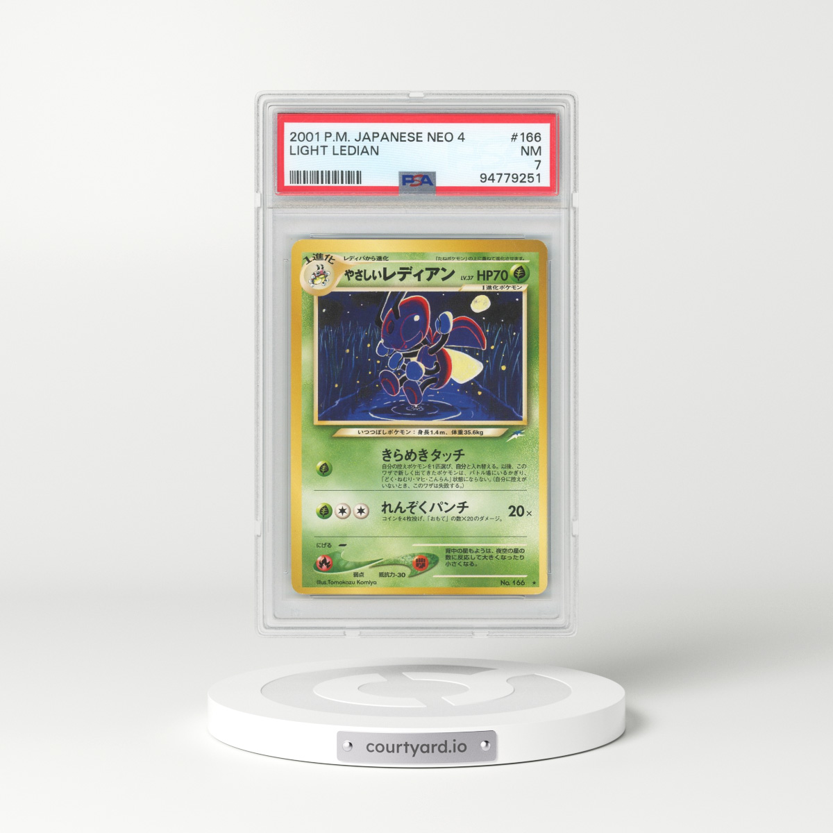 2001 Japanese Neo 4 #166 Light Ledian (PSA 7 NM)