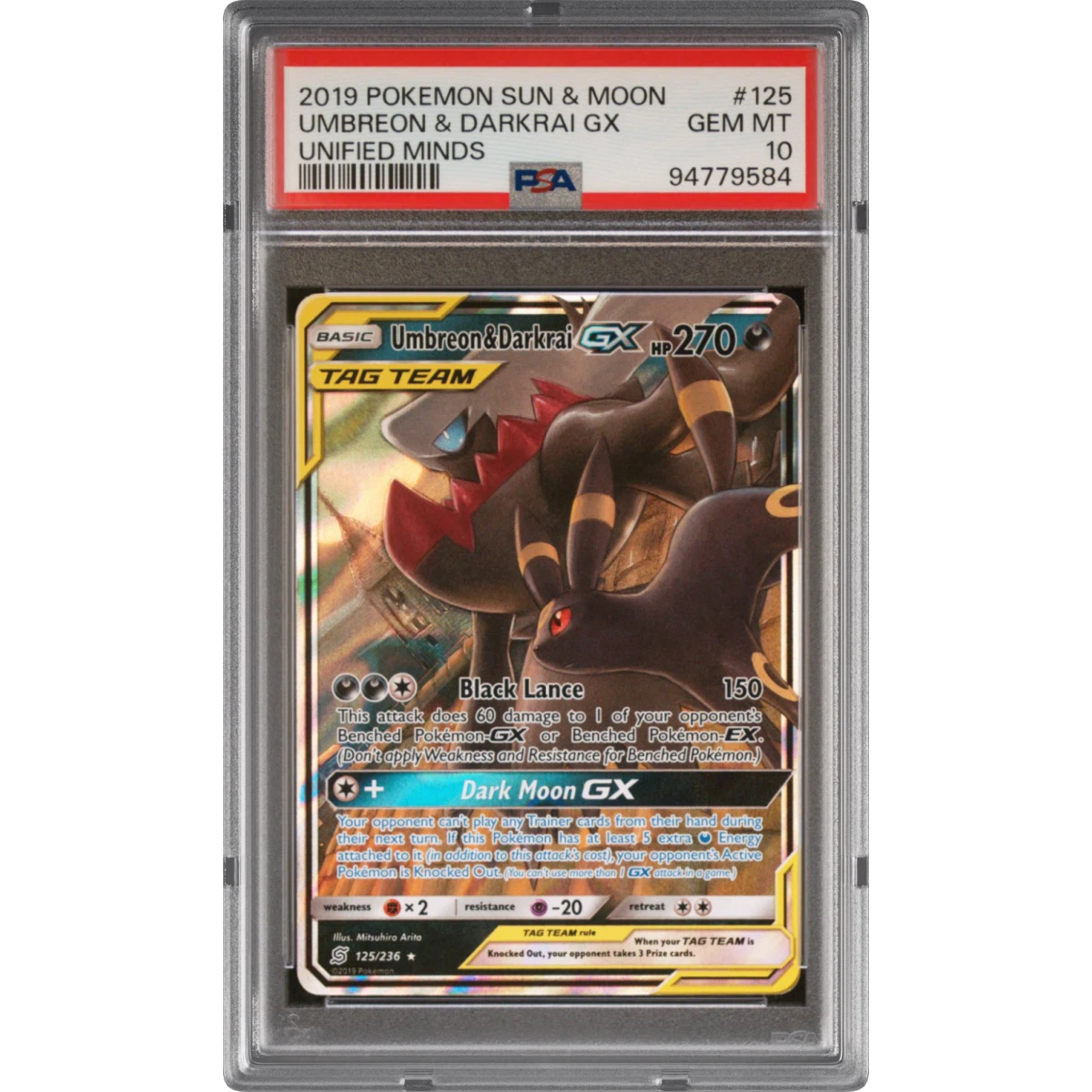 Umbreon & Darkrai GX card artwork