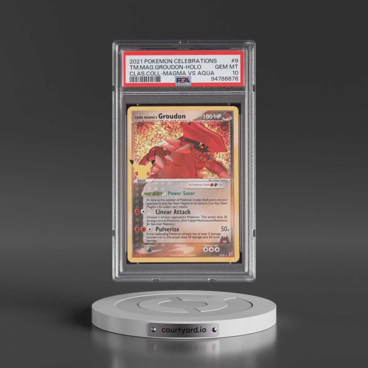 2021 Pokémon Celebrations Classic Collection #9 Team Magma's Groudon - Holo (PSA 10 GEM MINT)