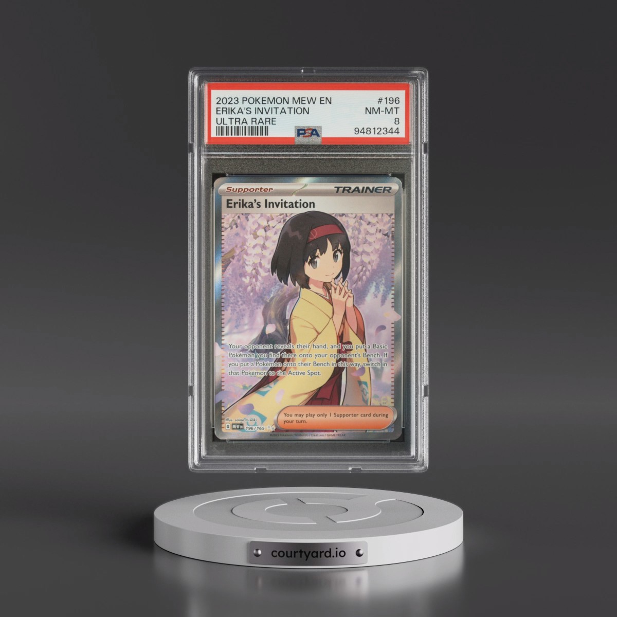 2023 Pokémon Mew EN-151 #196 Erika's Invitation - Ultra Rare (PSA 8 NM-MT)