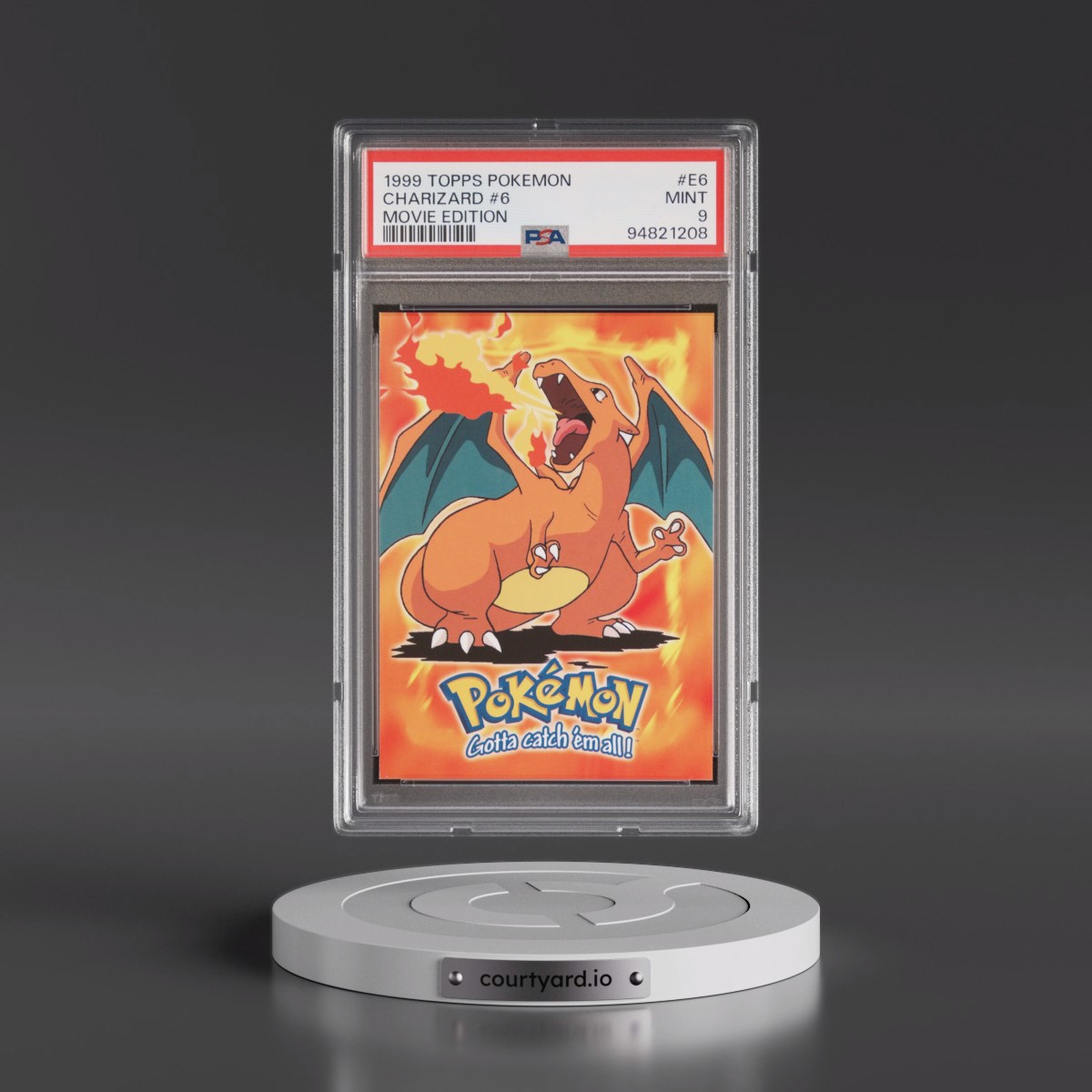 1999 Topps Pokémon the Movie Edt #E6 Charizard #6 (PSA 9 MINT)