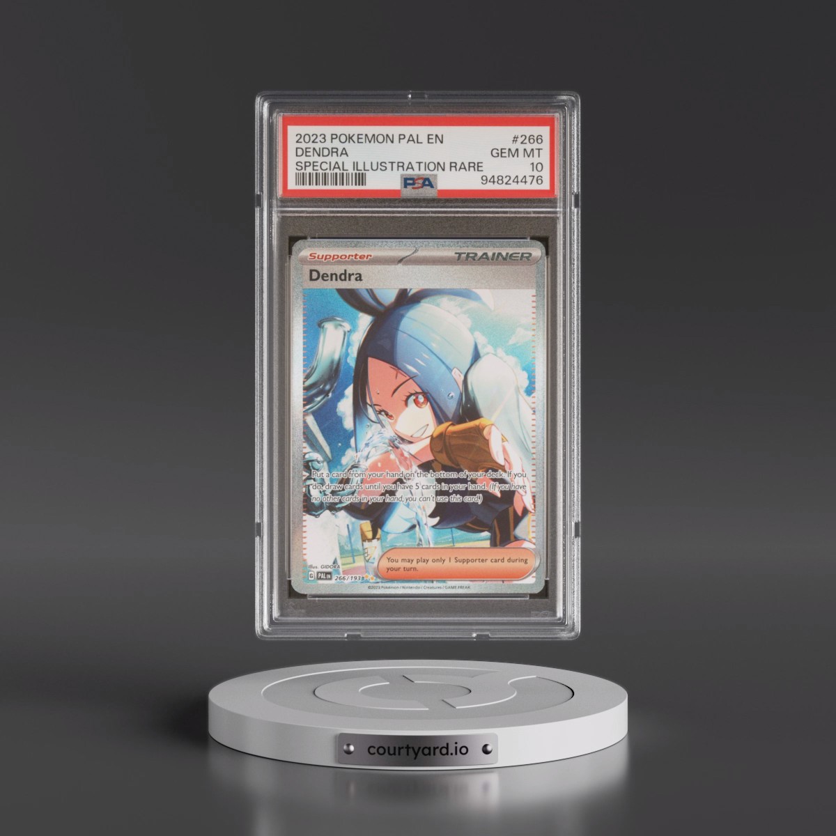 2023 Pokémon Pal EN-Paldea Evolved #266 Dendra - Special Illustration Rare (PSA 10 GEM MINT)