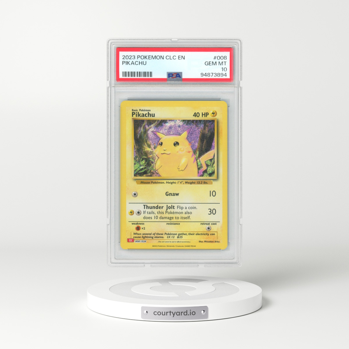 2023 Pokémon Clc-Trading Card Game Classic Charizard & HO-Oh EX Deck #008 Pikachu (PSA 10 GEM MINT)