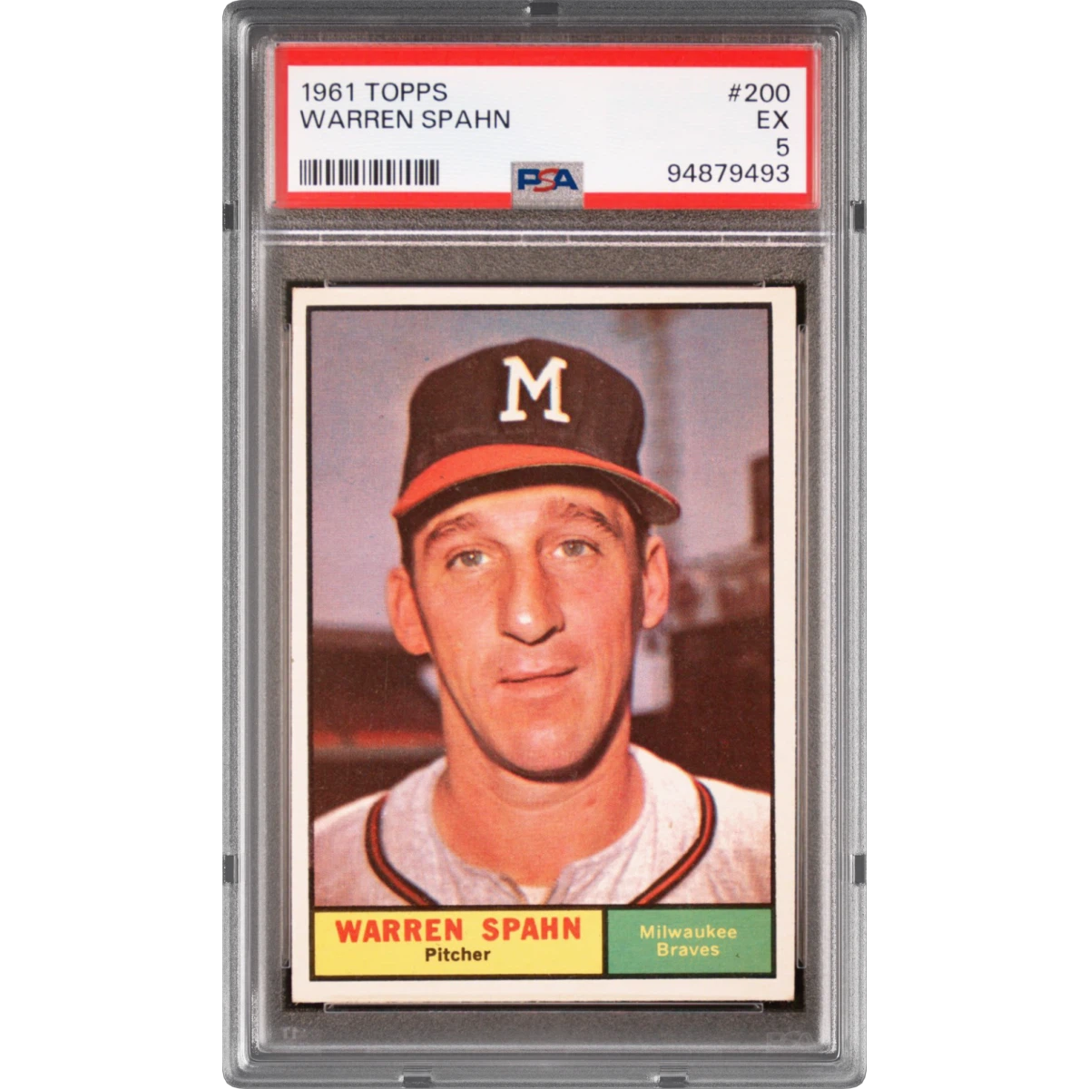 1961 Topps #200 Warren Spahn (PSA 5 EX)