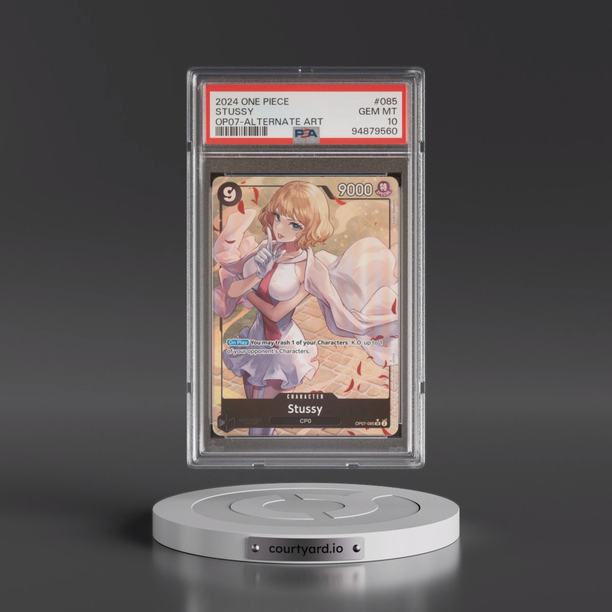 2024 One Piece OP07-500 Years in the Future #085 Stussy - Alternate Art (PSA 10 GEM MINT)