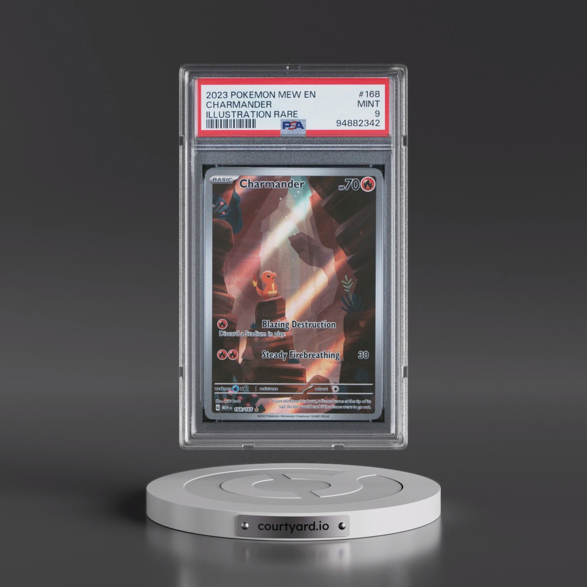 2023 Pokémon Mew EN-151 #168 Charmander - Illustration Rare (PSA 9 MINT)