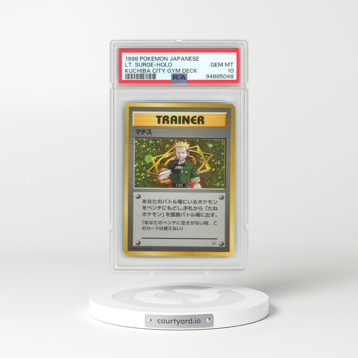 1998 Pokémon Kuchiba City Gym Deck LT. Surge - Holo (PSA 10 GEM MINT)