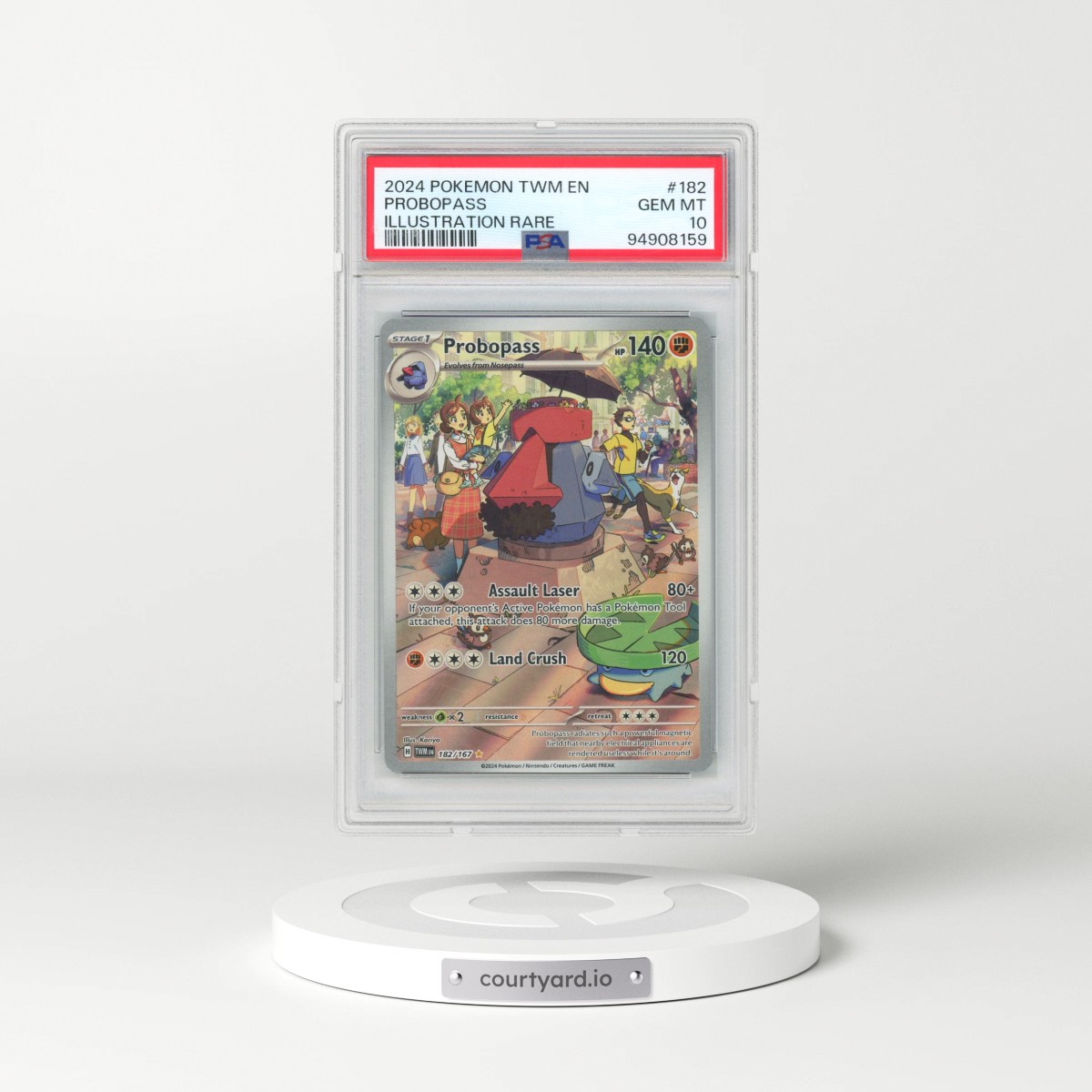 2024 Pokémon Twm EN-Twilight Masquerade #182 Probopass - Illustration Rare (PSA 10 GEM MINT)