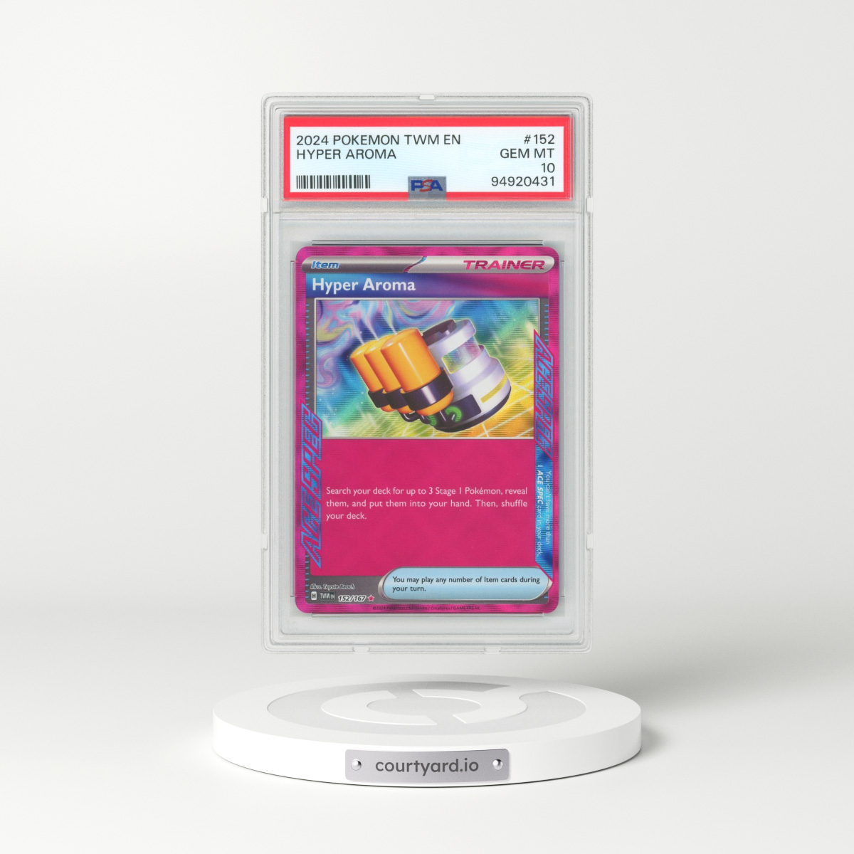 2024 Pokémon Twm EN-Twilight Masquerade #152 Hyper Aroma (PSA 10 GEM MINT)