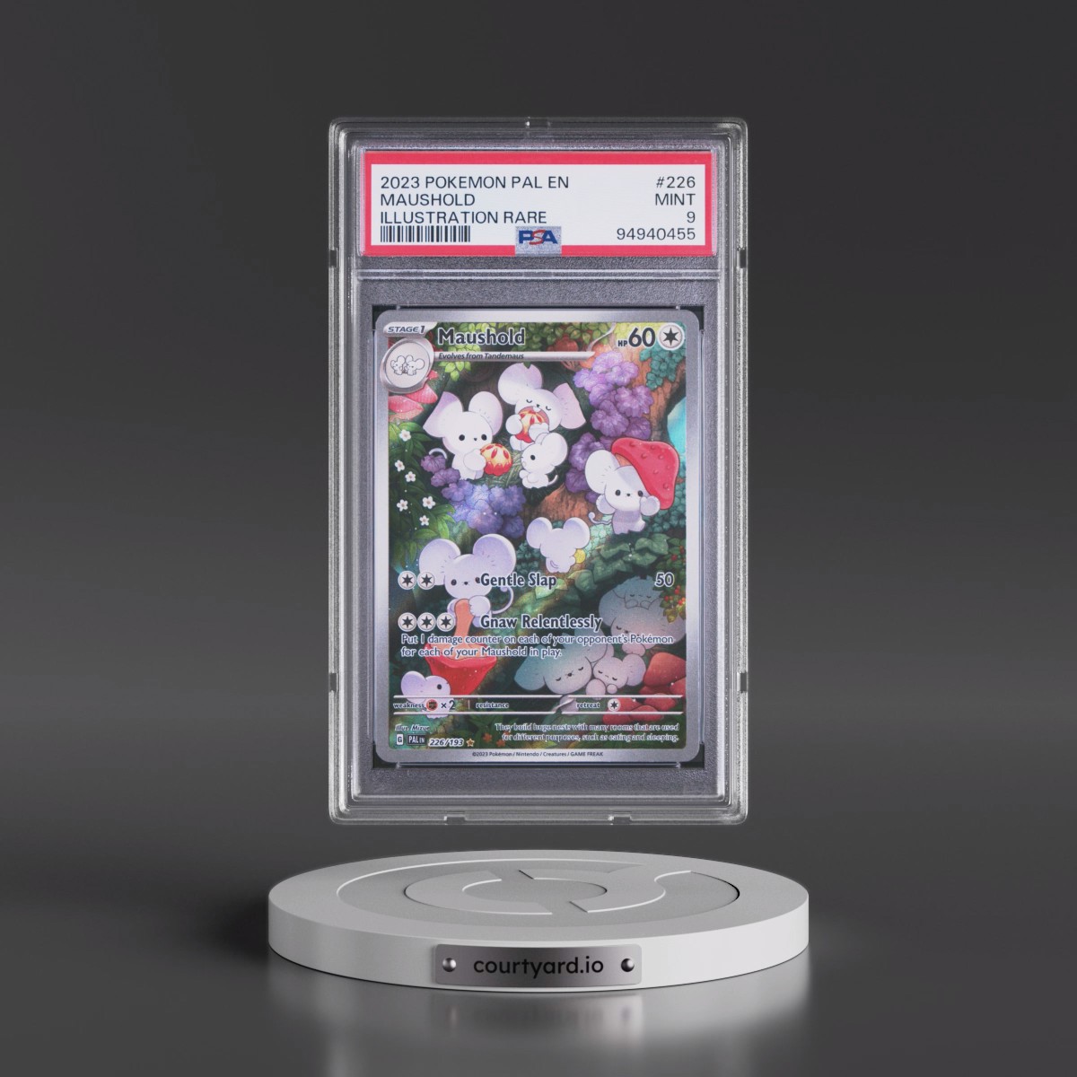 2023 Pokémon Pal EN-Paldea Evolved #226 Maushold - Illustration Rare (PSA 9 MINT)