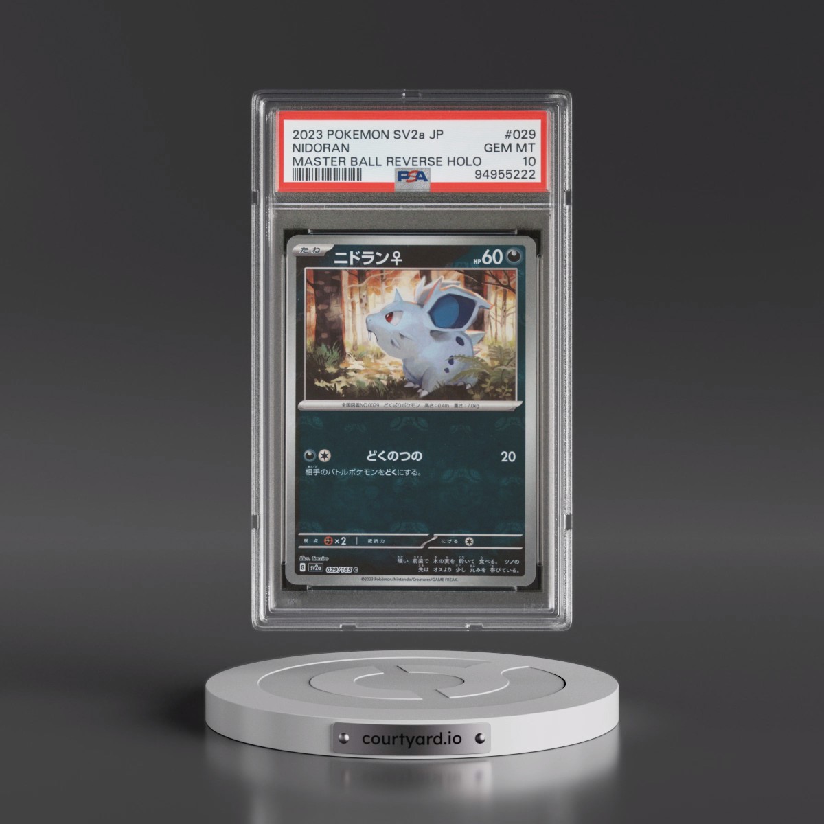 2023 Pokémon Sv2a-Pokémon 151 #029 Nidoran - Reverse Holo Master Ball (PSA 10 GEM MINT)