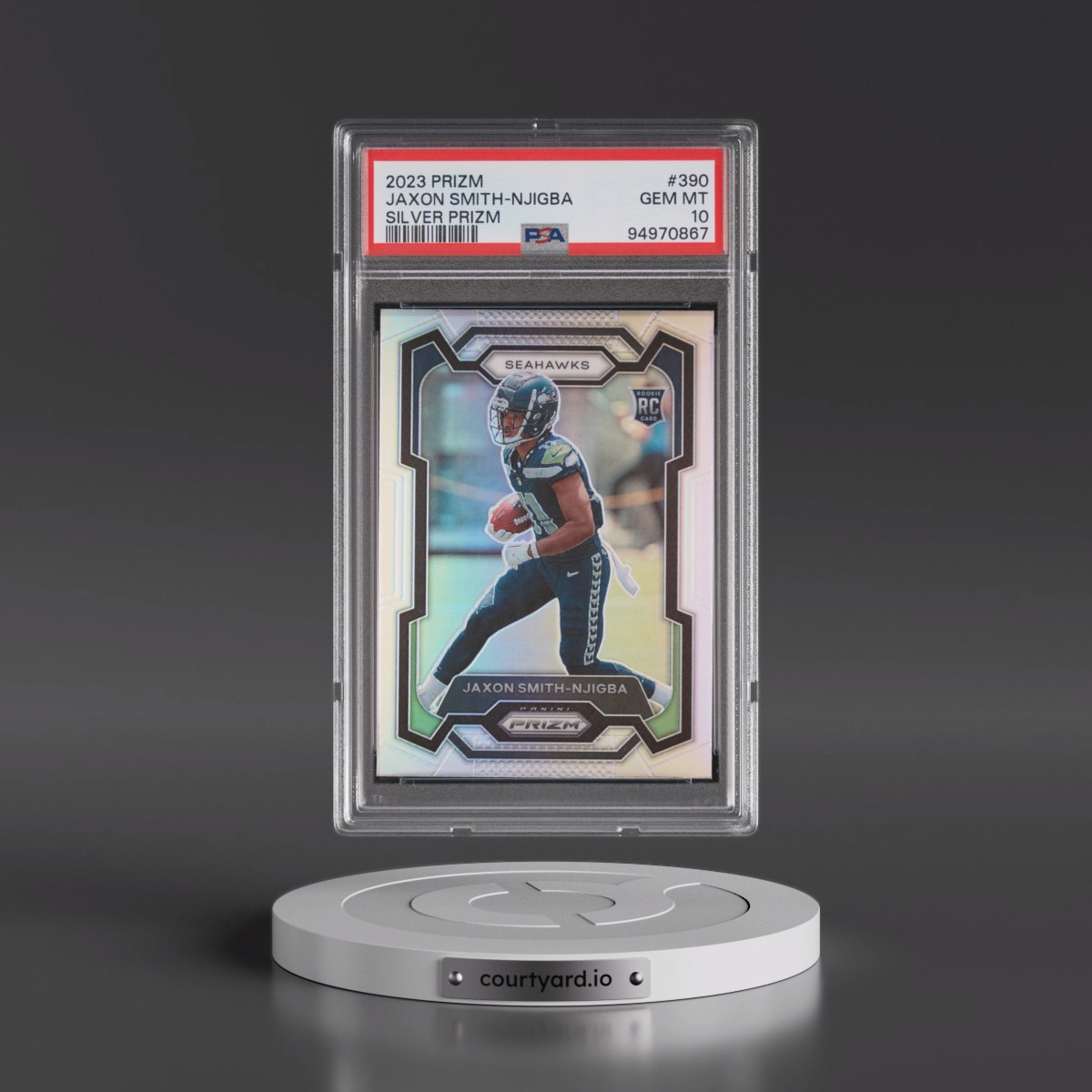 2023 Panini Prizm #390 Jaxon Smith-Njigba - Silver Prizm (PSA 10 GEM MINT)