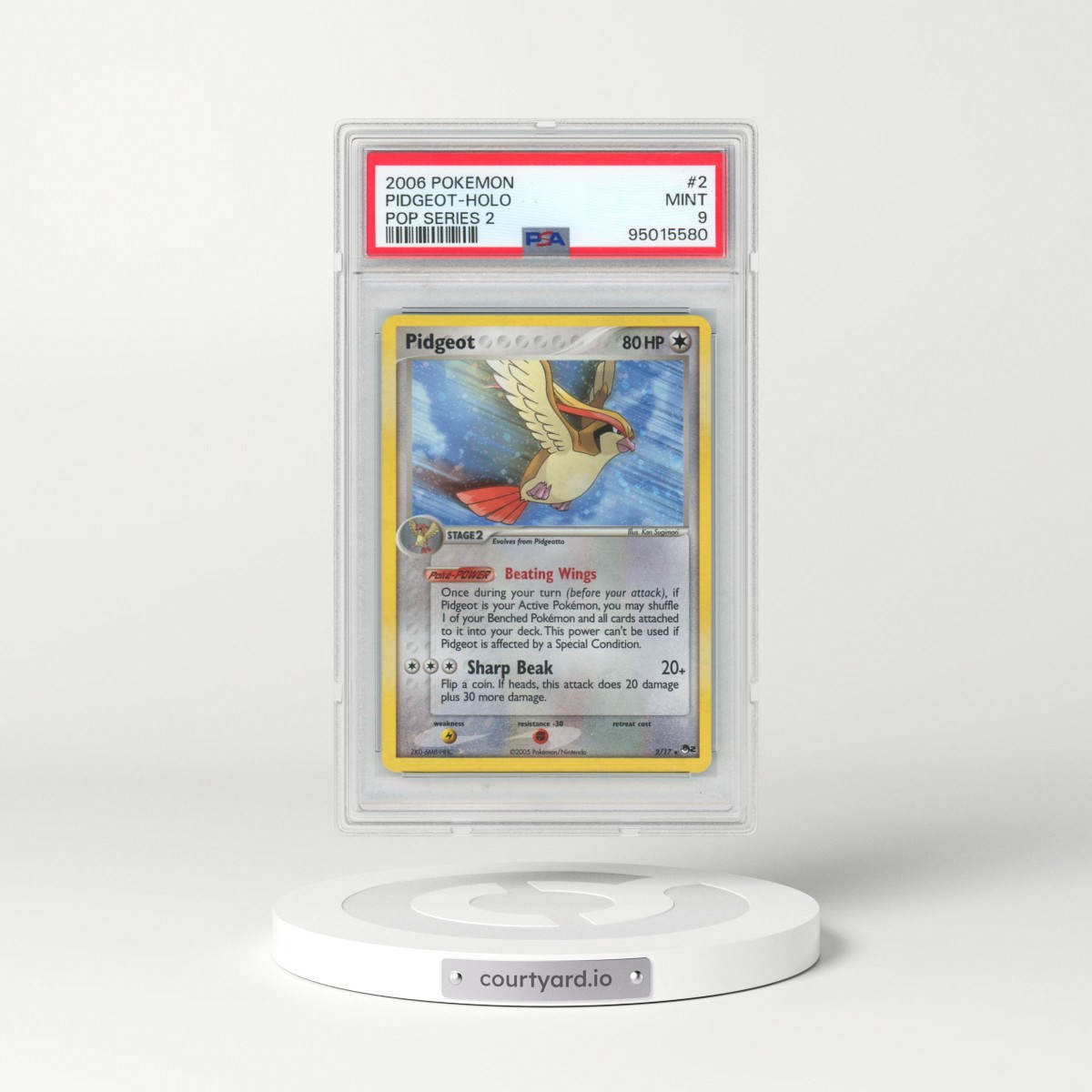 2006 Pokémon Pop Series 2 #2 Pidgeot - Holo (PSA 9 MINT)