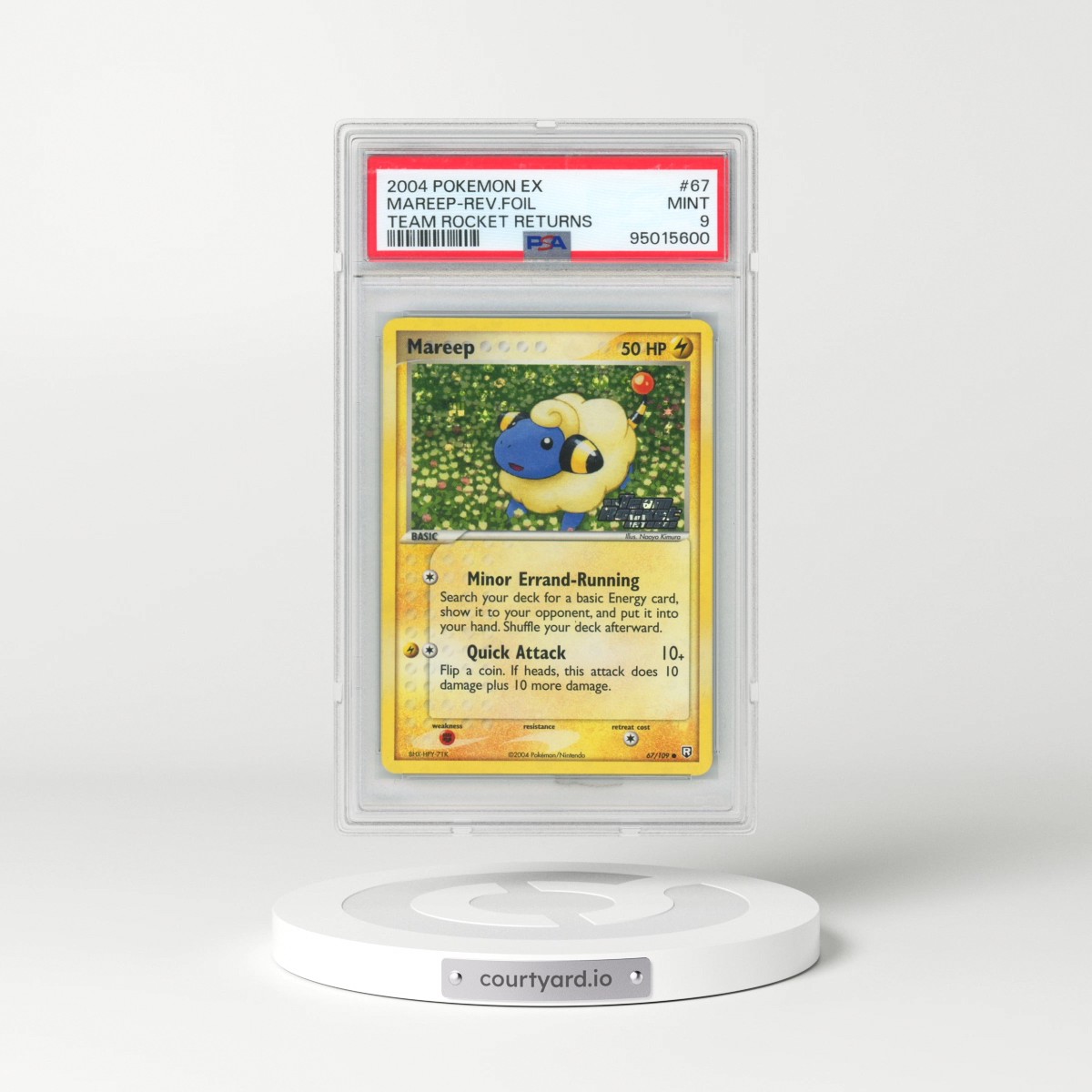 2004 Pokémon EX Team Rocket Returns #67 Mareep - Reverse Foil (PSA 9 MINT)