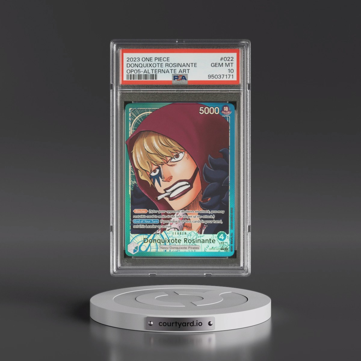 2023 One Piece Awakening of the New Era #022 Donquixote Rosinante - Alternate Art (PSA 10 GEM MINT)