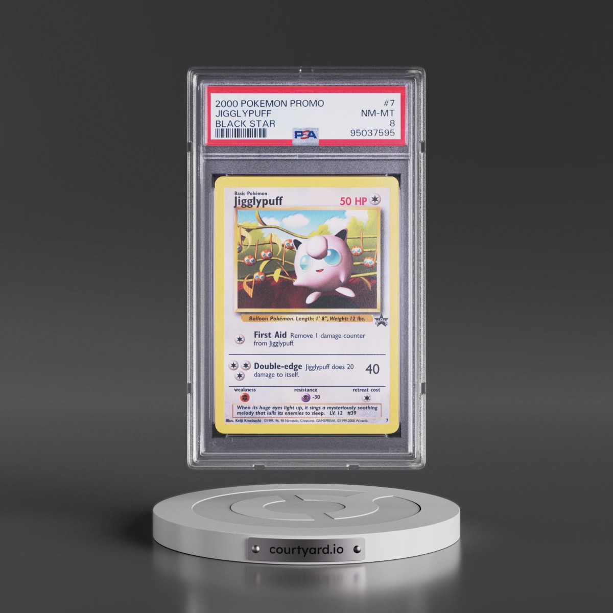 2000 Pokémon Promo Black Star #7 Jigglypuff (PSA 8 NM-MT)