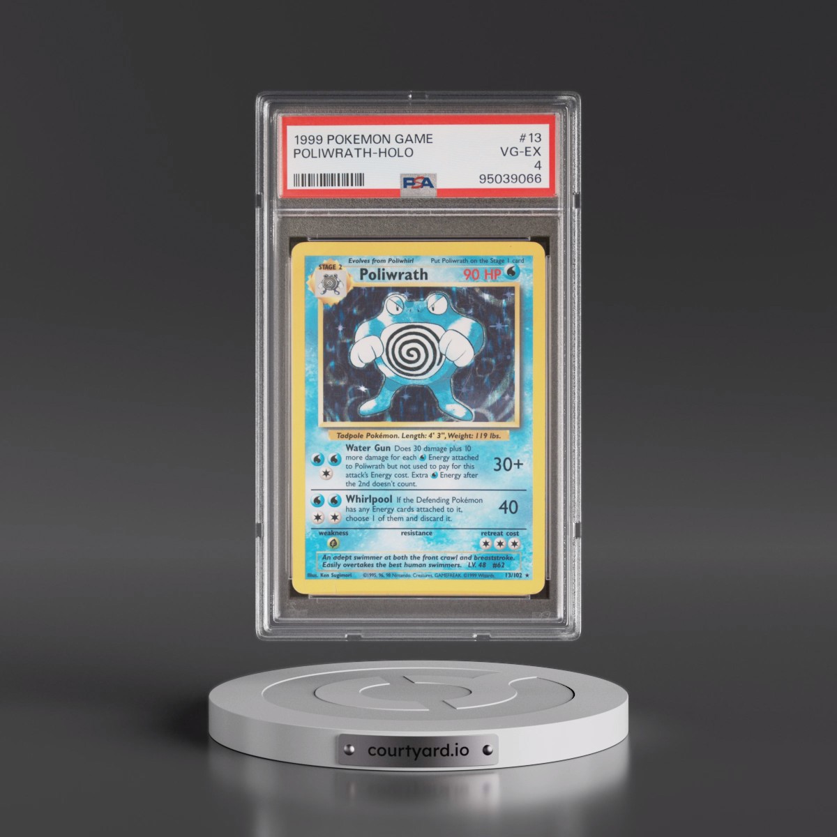 1999 Pokémon Game #13 Poliwrath - Holo (PSA 4 VG-EX)