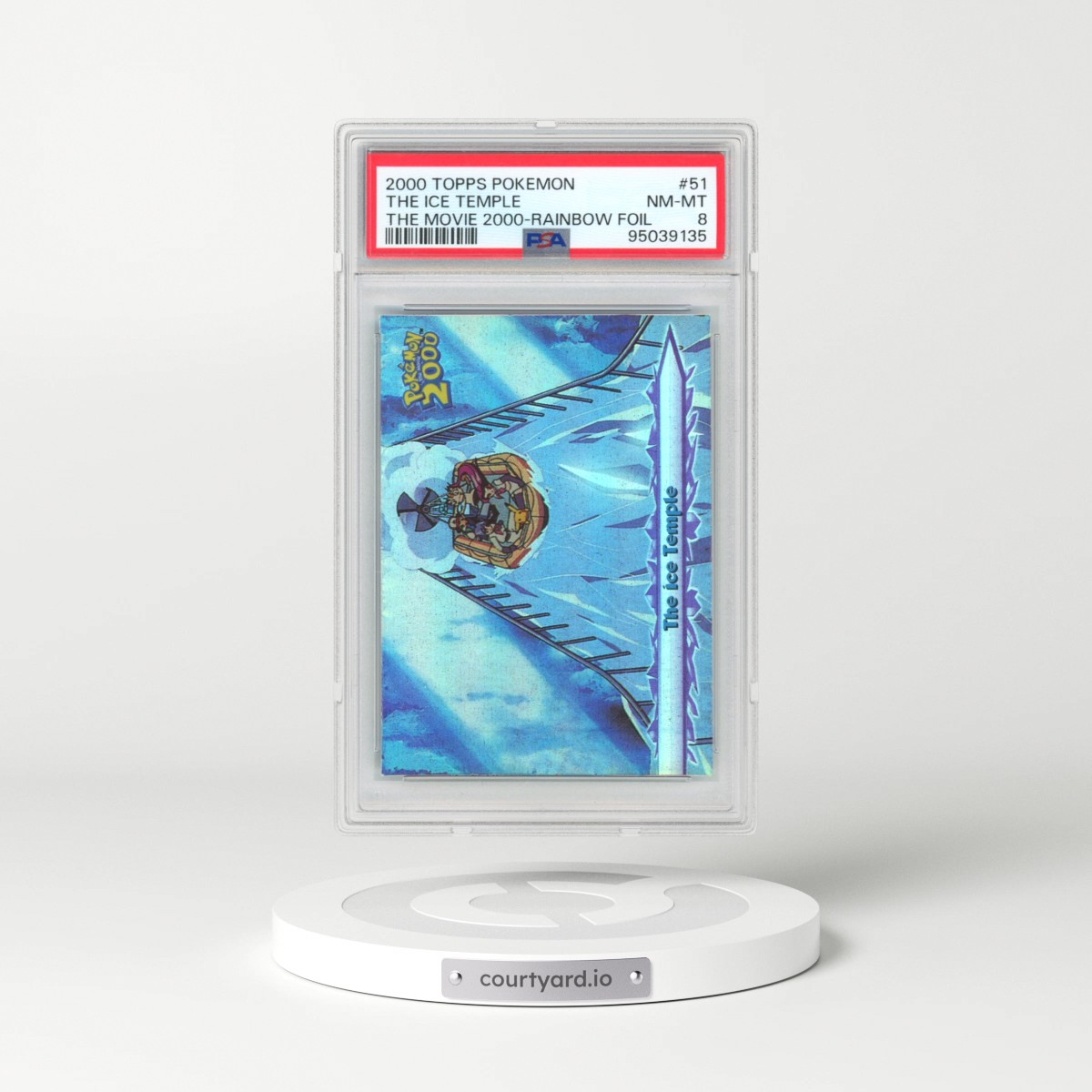 2000 Topps Pokémon the Movie 2000 #51 The Ice Temple - Rainbow Foil (PSA 8 NM-MT)