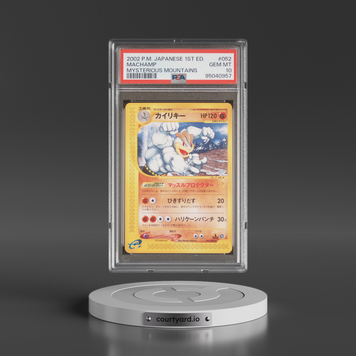 2002 Pokémon Mysterious Mountains #052 Machamp - 1st Edition (PSA 10 GEM MINT)
