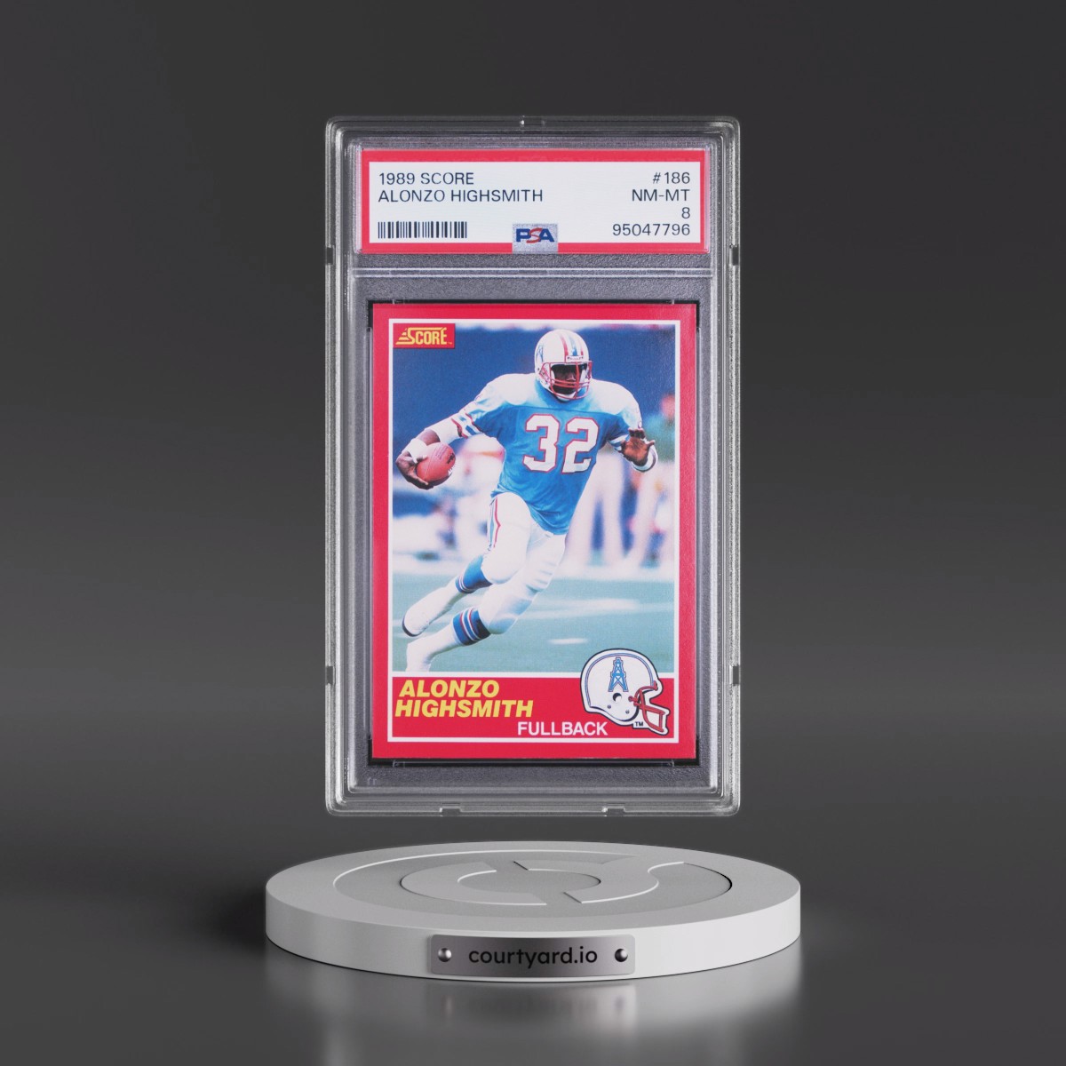 1989 Score Alonzo Highsmith #186 PSA 8