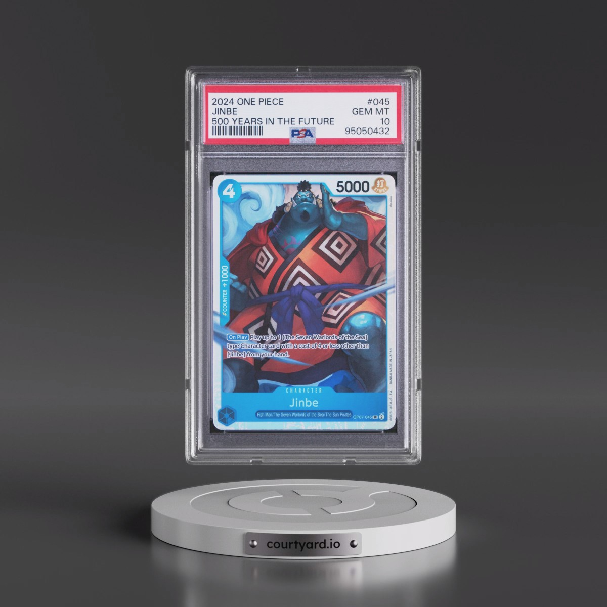 2024 One Piece OP07-500 Years in the Future #045 Jinbe (PSA 10 GEM MINT)