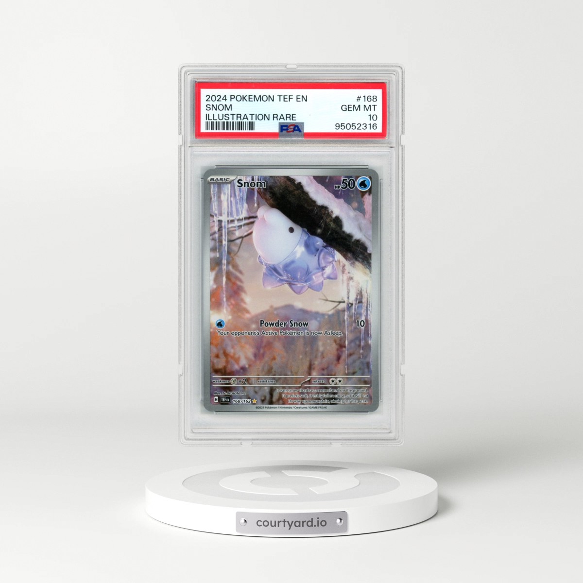 2024 Pokémon Tef EN-Temporal Forces #168 Snom - Illustration Rare (PSA 10 GEM MINT)