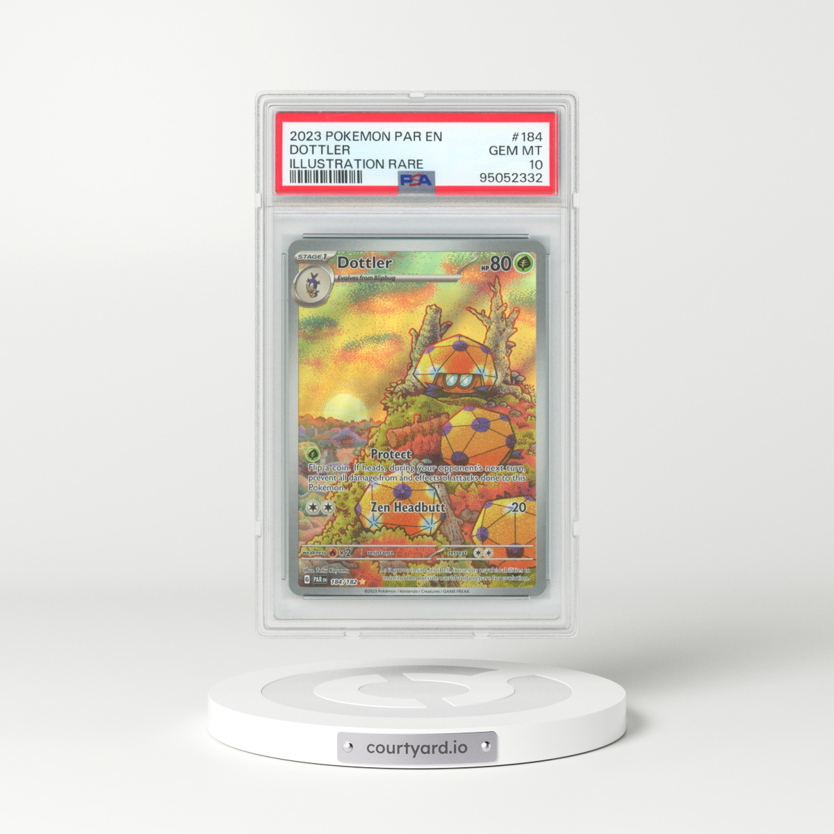 2023 Pokémon Par EN-Paradox Rift #184 Dottler - Illustration Rare (PSA 10 GEM MINT)