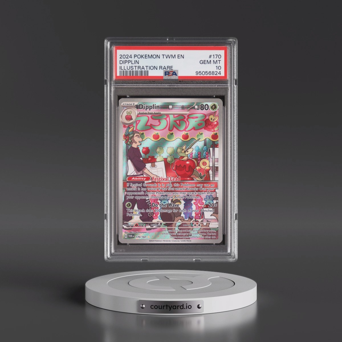 2024 Pokémon Twm EN-Twilight Masquerade #170 Dipplin - Illustration Rare (PSA 10 GEM MINT)