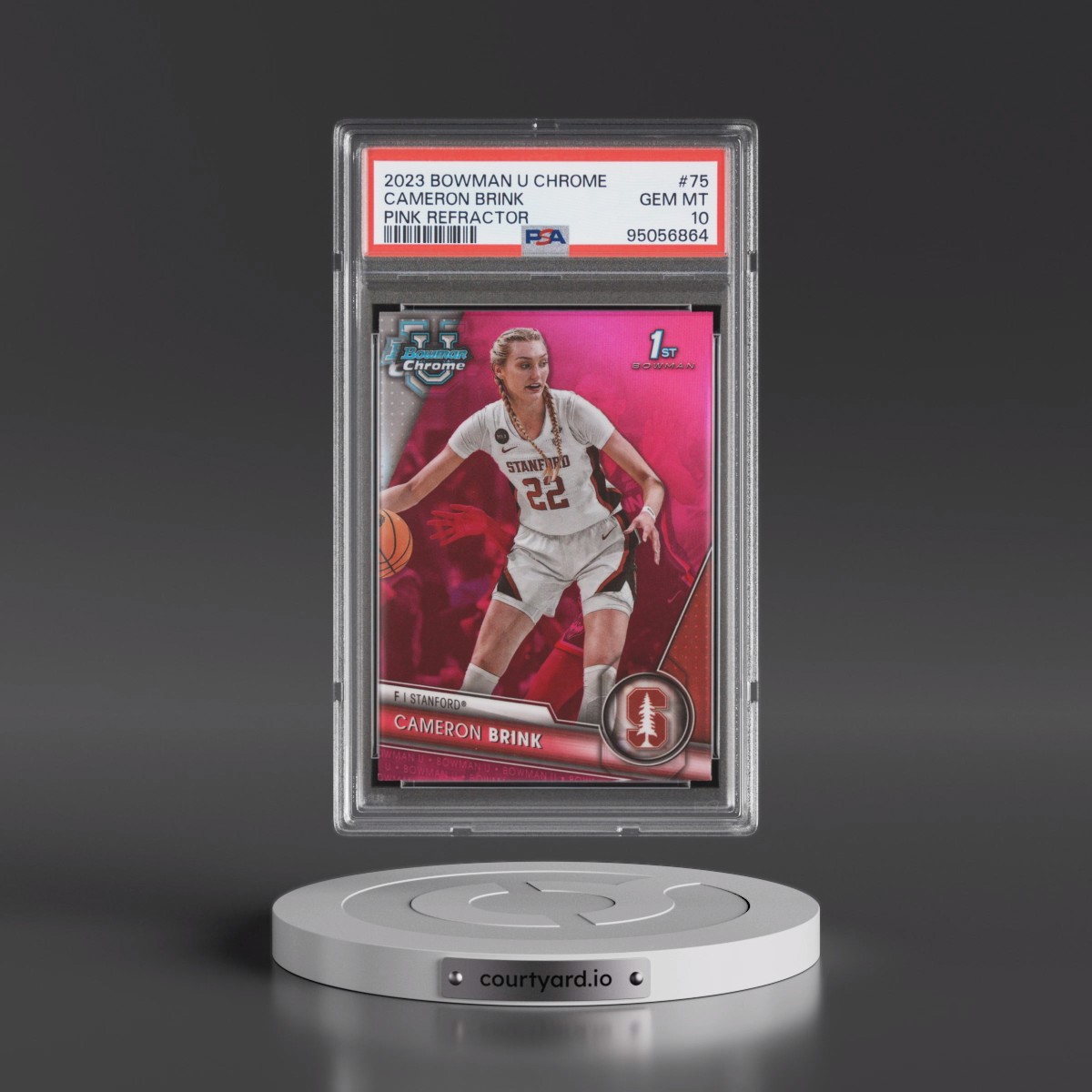 2023 Bowman University Chrome #75 Cameron Brink - Pink Refractor (PSA 10 GEM MINT)