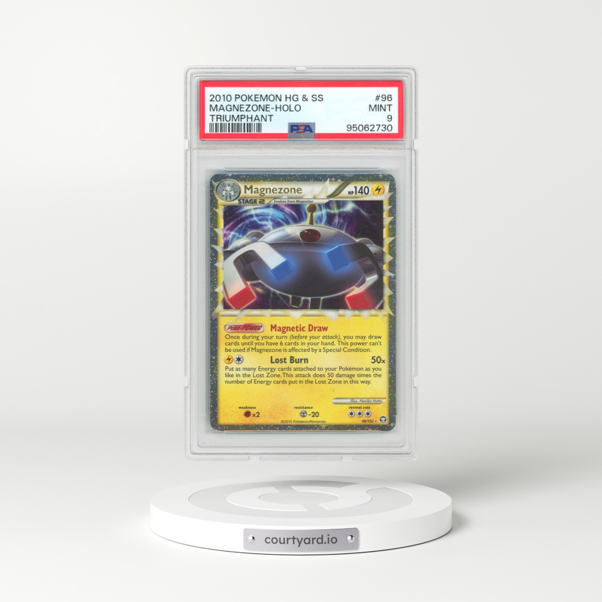 2010 Pokémon Heartgold & Soulsilver Triumphant #96 Magnezone - Holo (PSA 9 MINT)