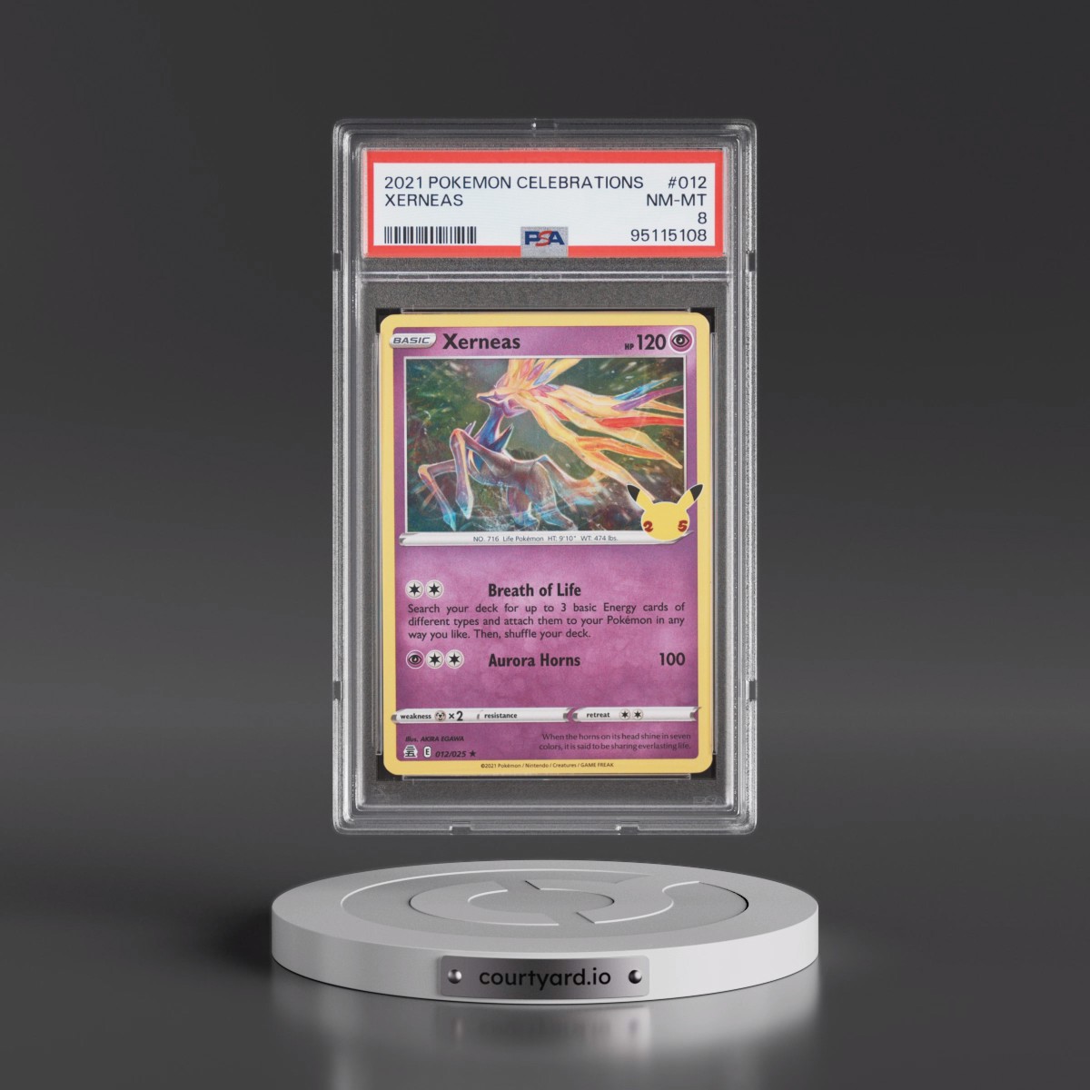 2021 Pokémon Celebrations #012 Xerneas (PSA 8 NM-MT)