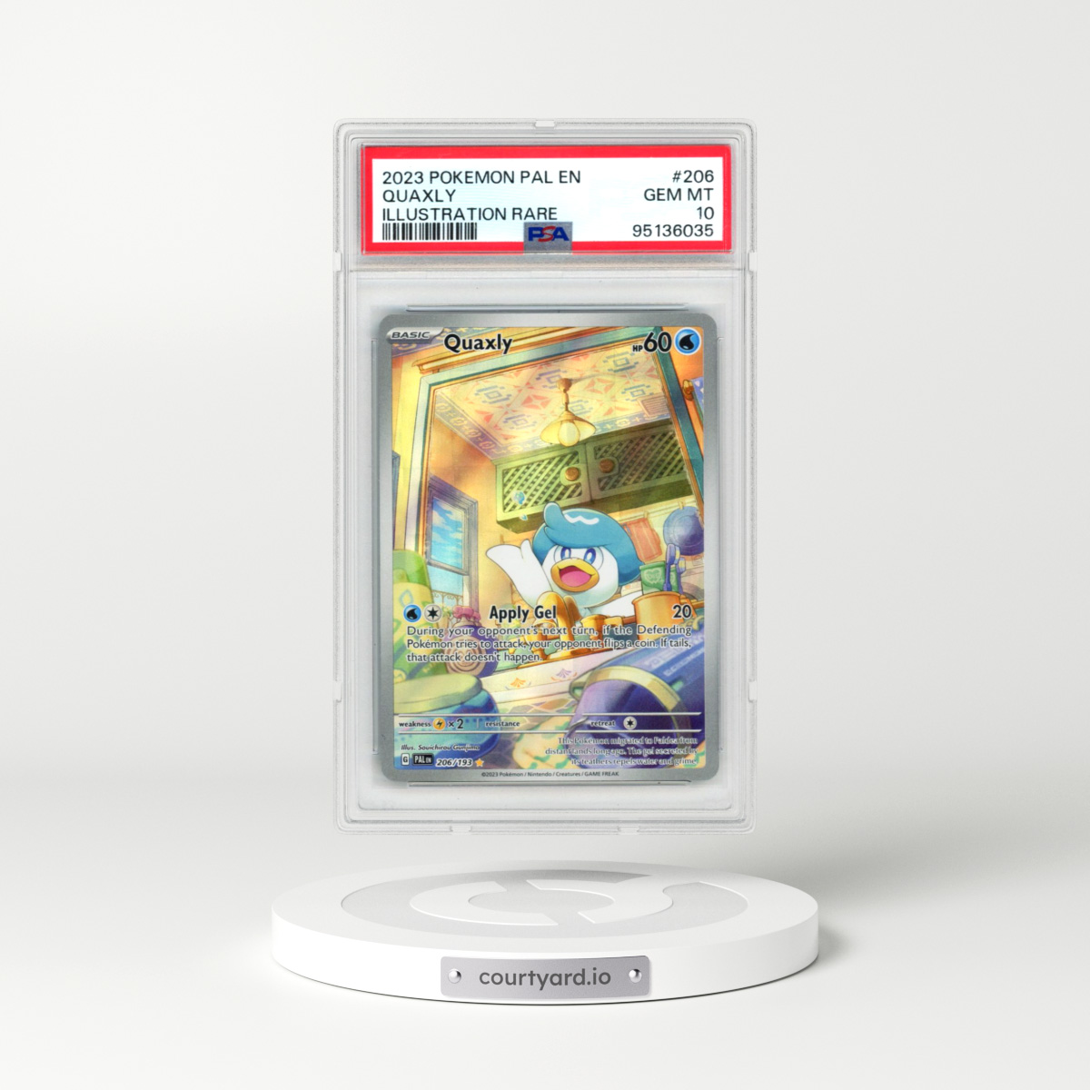 2023 Pokémon Pal EN-Paldea Evolved #206 Quaxly - Illustration Rare (PSA 10 GEM MINT)